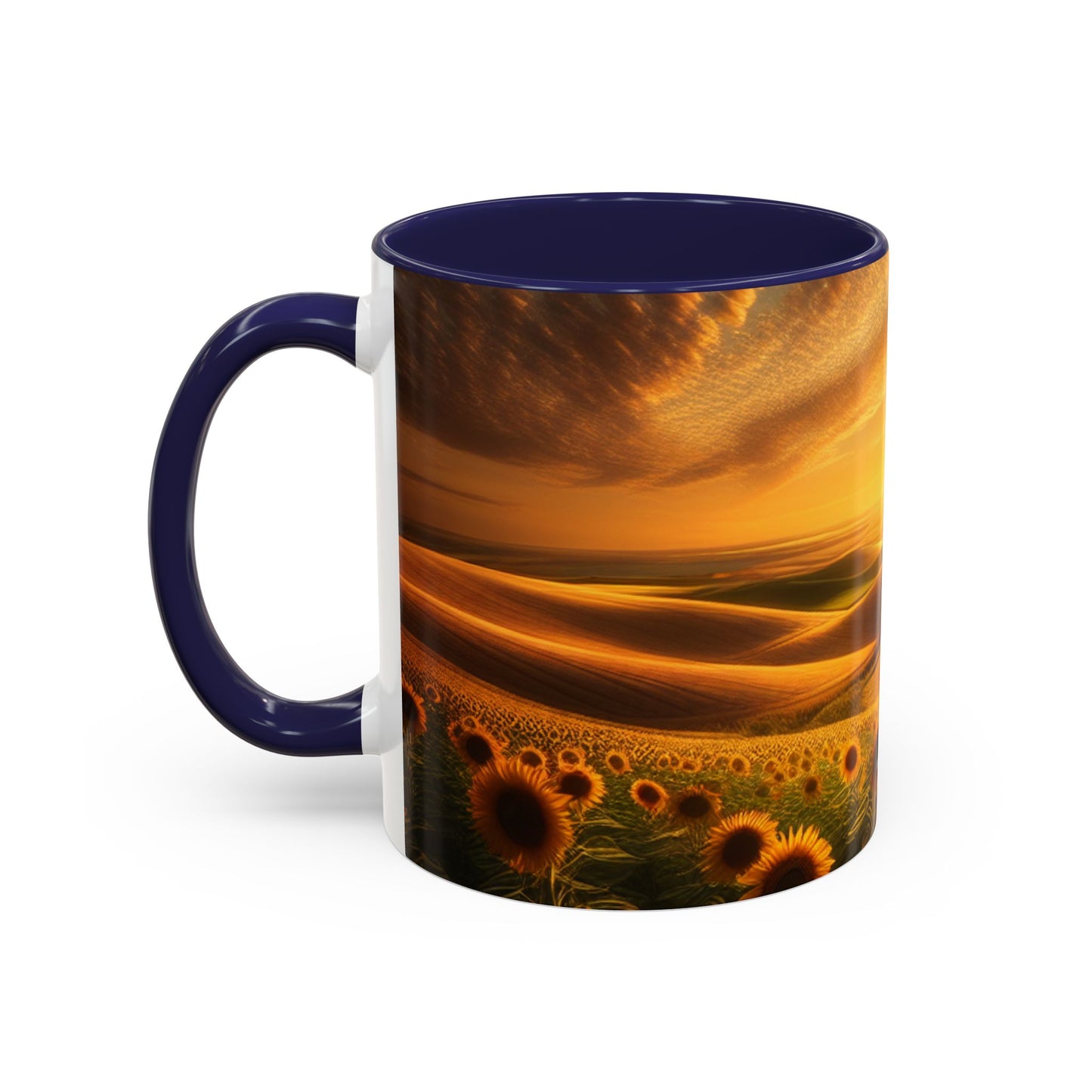 Sunset Amber Waves and Sunflower Bliss - Mugs