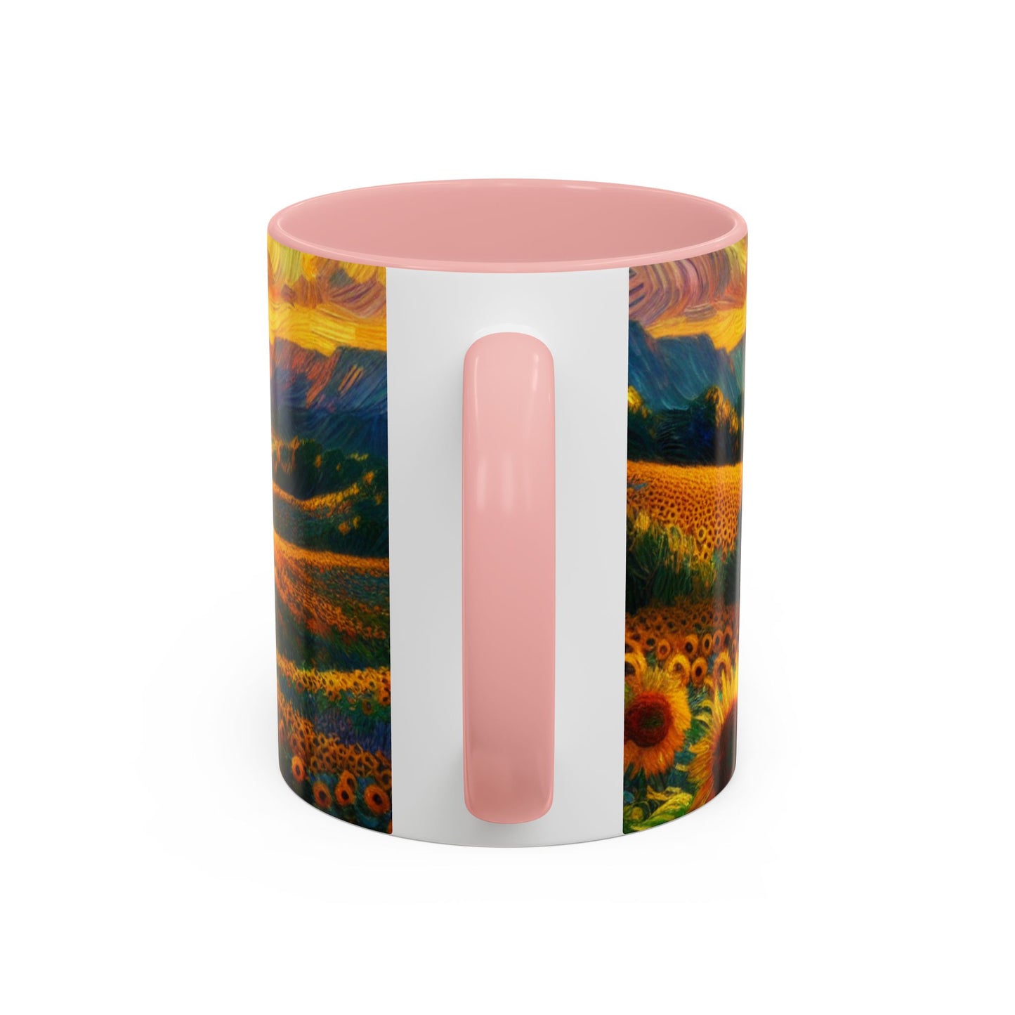 Sunset Whirls over Sunflower Fields - Mugs