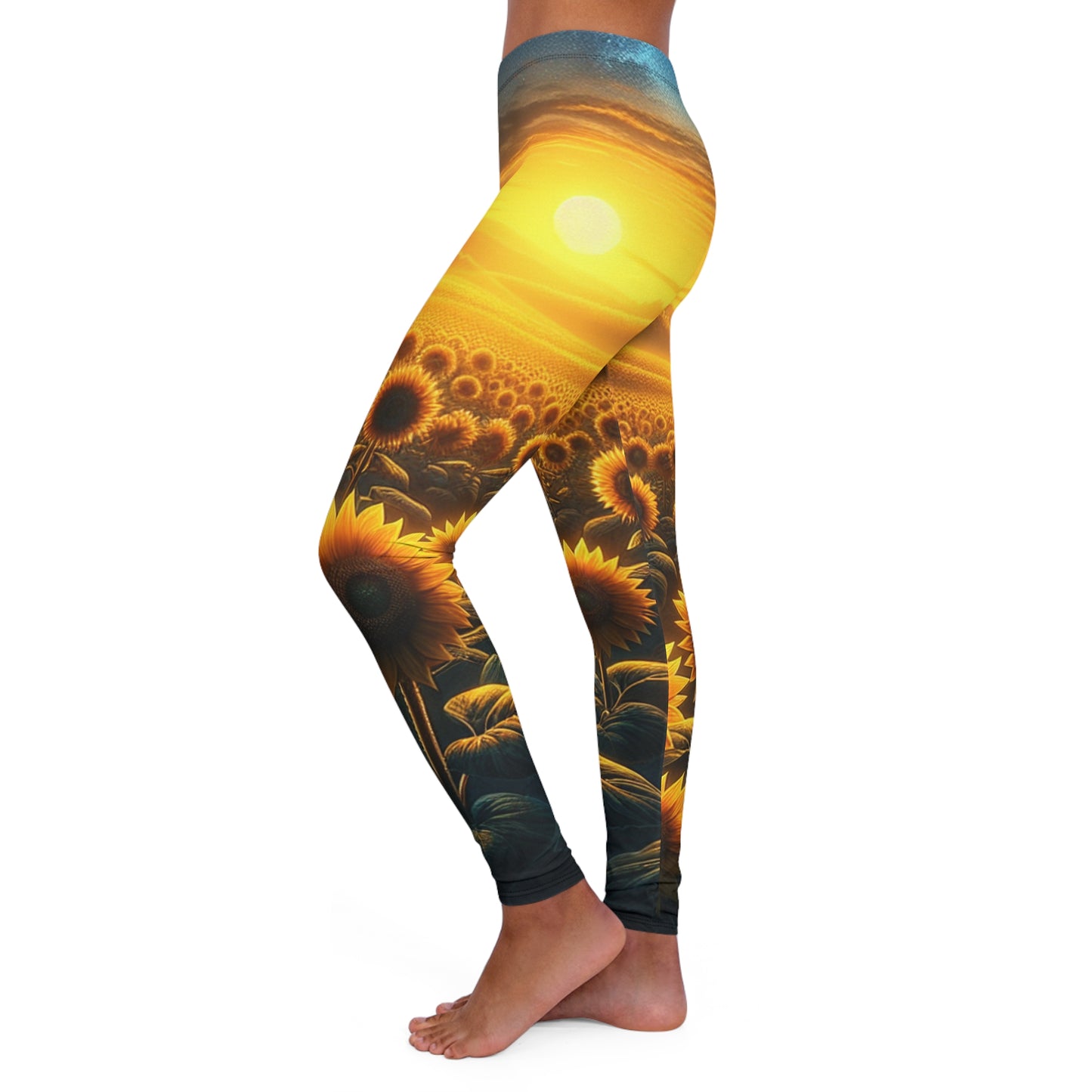 Golden Hour Sunflower Serenade - Leggings