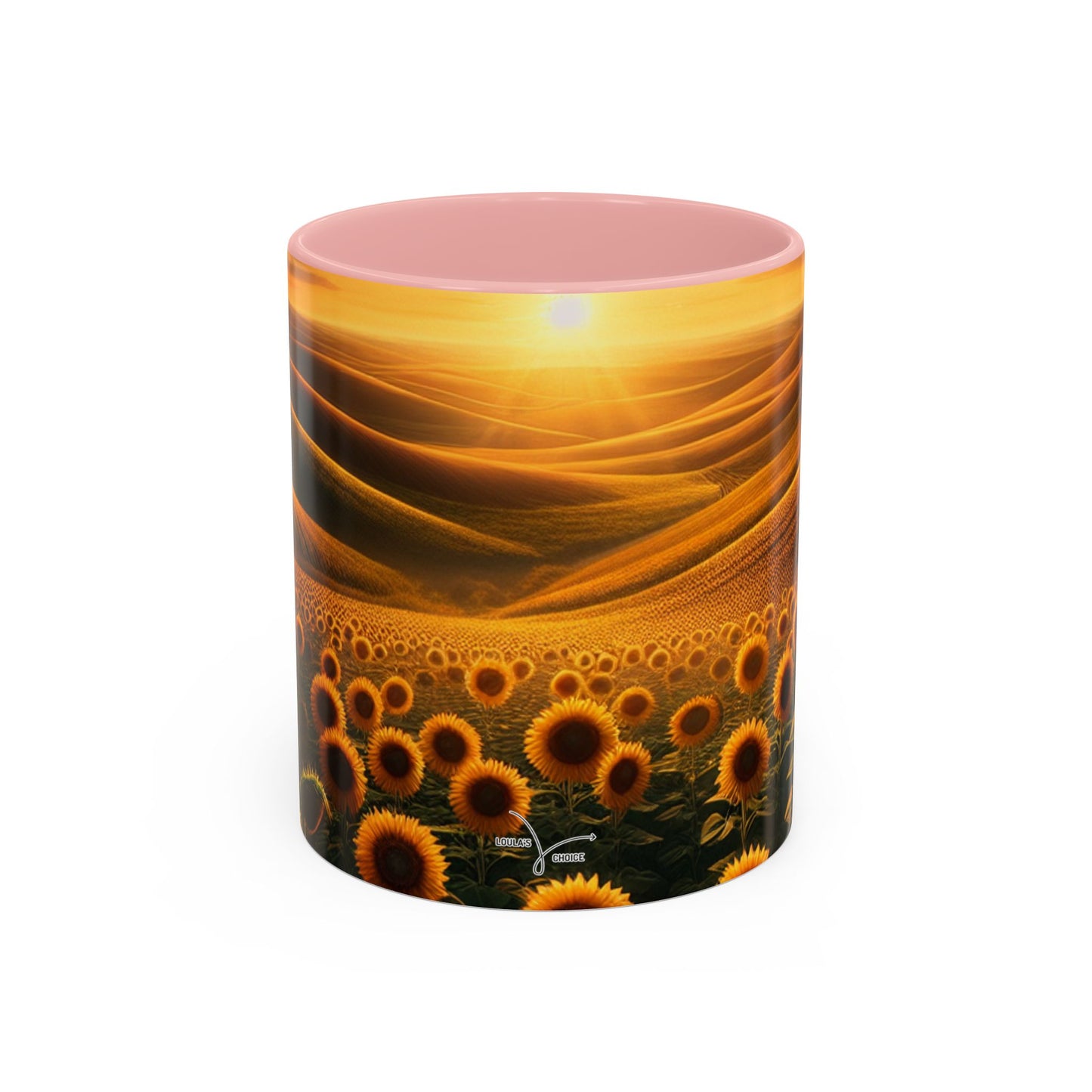 Golden Sunflower Waves - Mugs