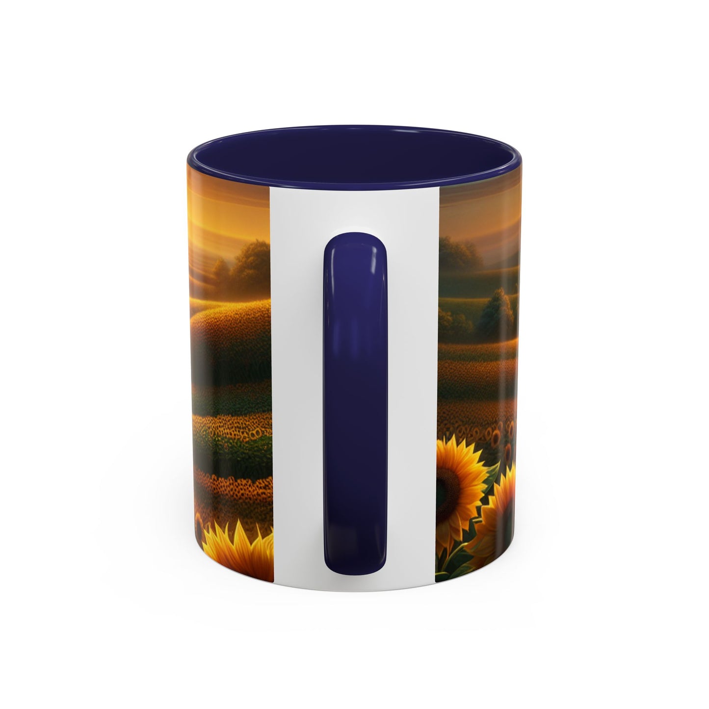 Golden Sunflower Fields at Dusk - Mugs