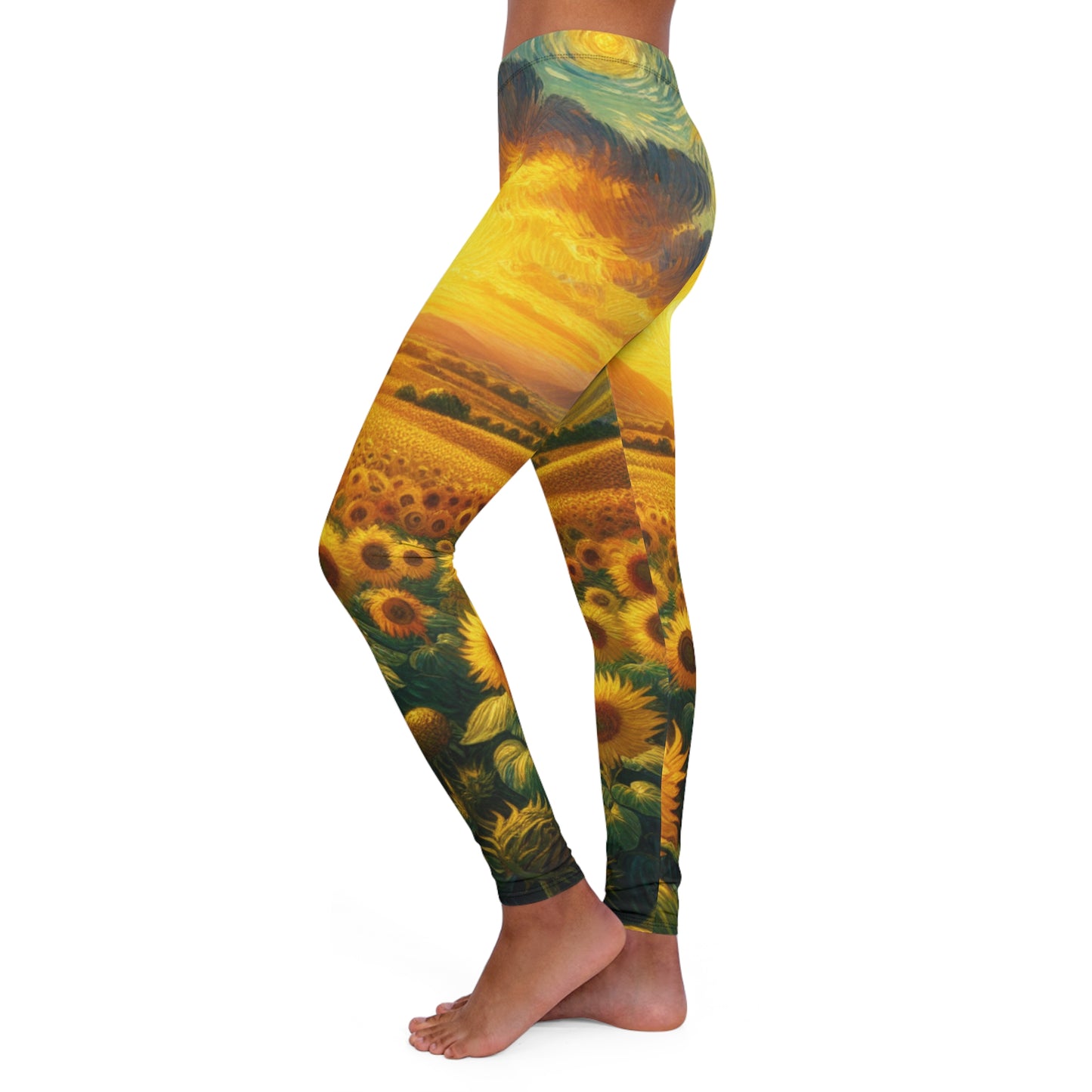 Sunflower Radiance Swirl - Leggings