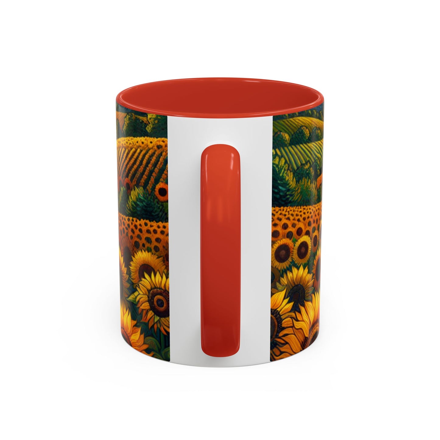 Sunset Serenade in Sunflower Fields - Mugs