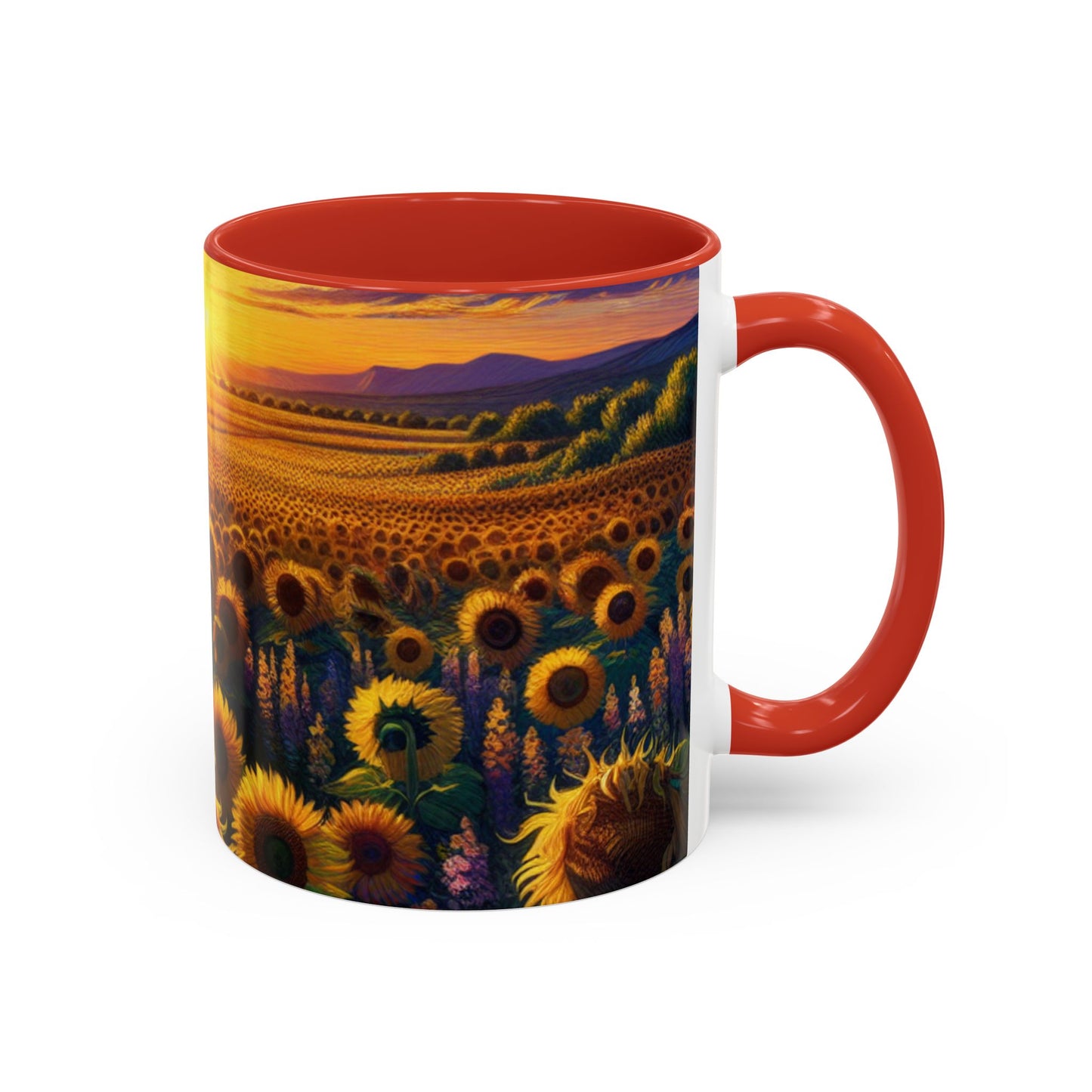 Sunset Serenade in Sunflower Valley - Mugs
