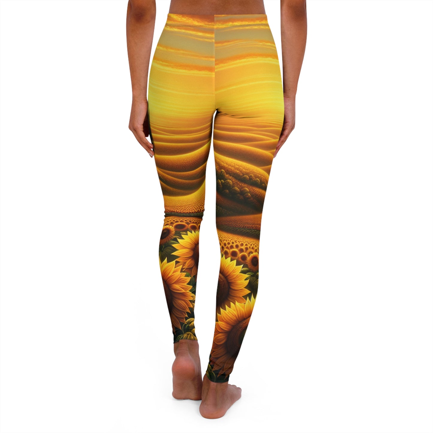 Amber Horizon Sunflower Waves - Leggings