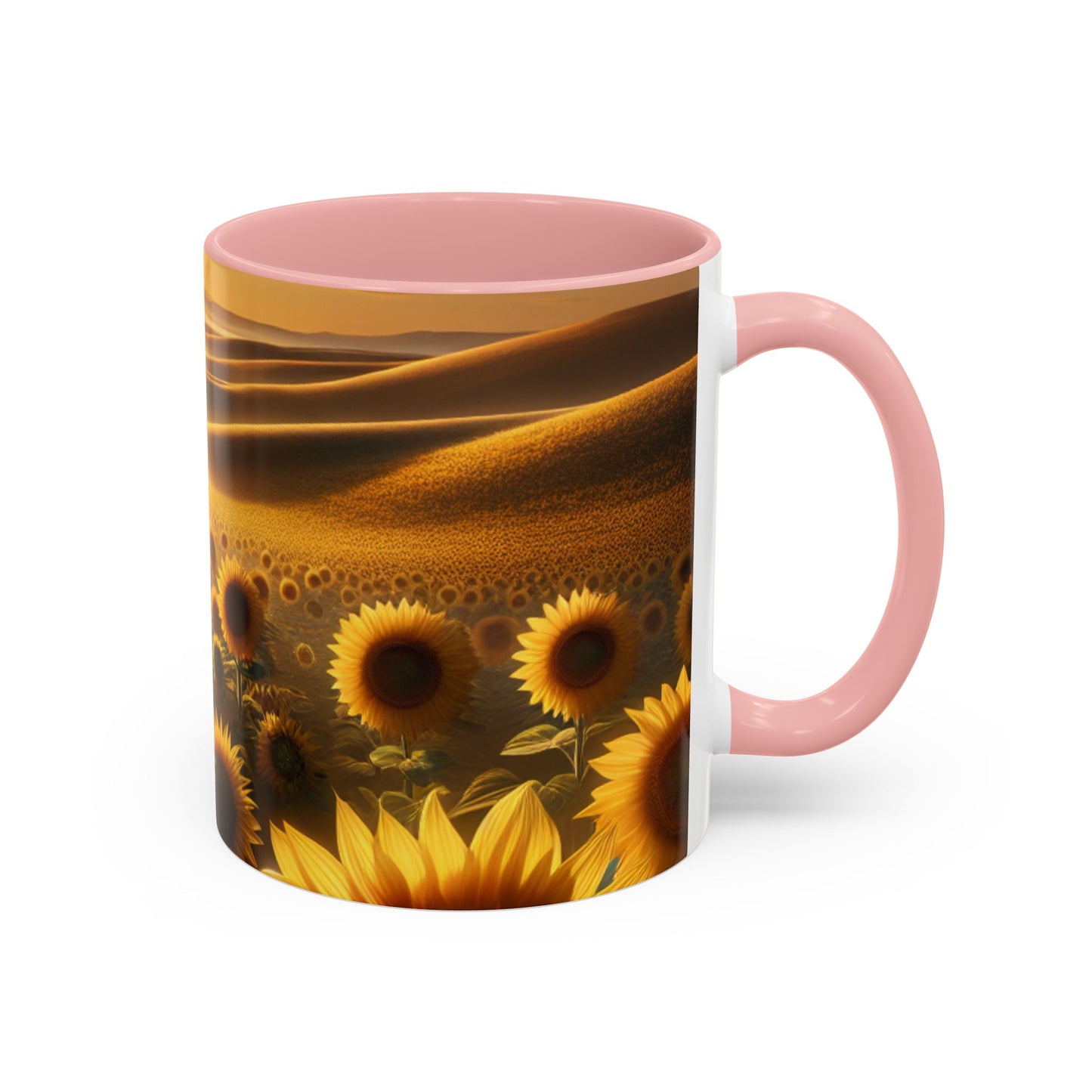 Sunset Serenade in Sunflower Dunes - Mugs