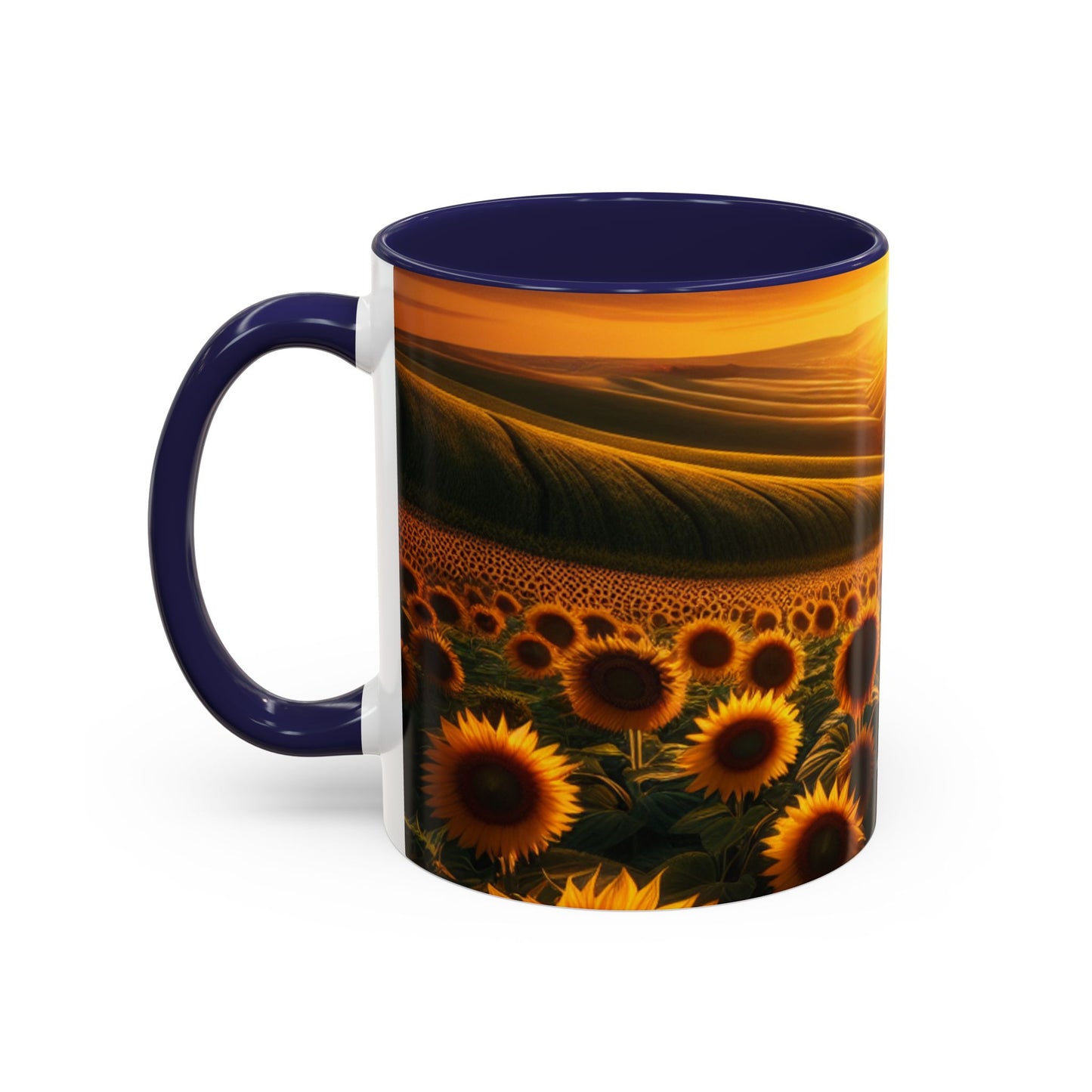 Sunrise Serenade in Sunflower Valleys - Mugs