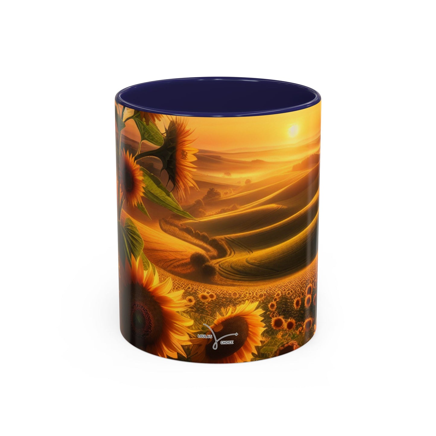 Golden Sunrise Sunflower Valleys - Mugs