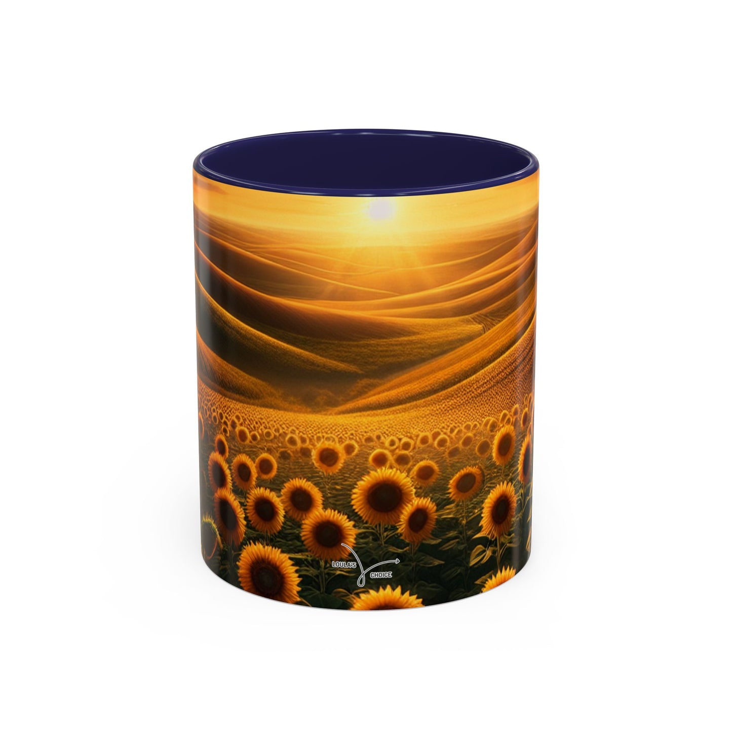 Golden Sunflower Waves - Mugs