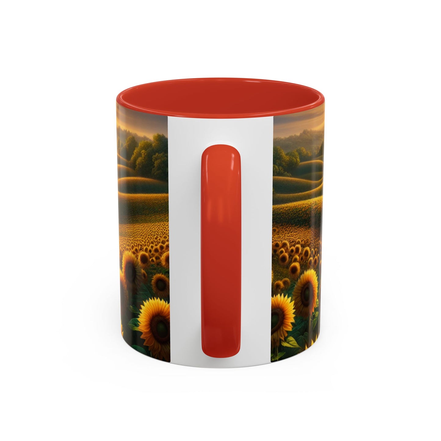 Golden Sunrise in the Sunflower Valleys - Mugs