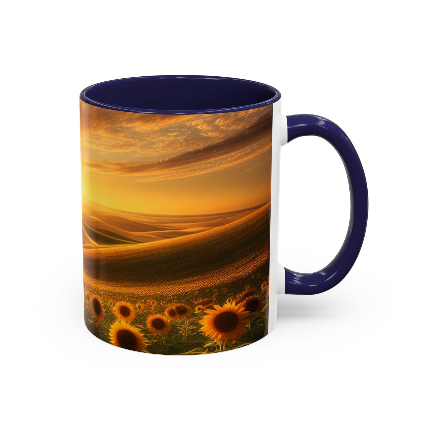 Sunset Amber Waves and Sunflower Bliss - Mugs