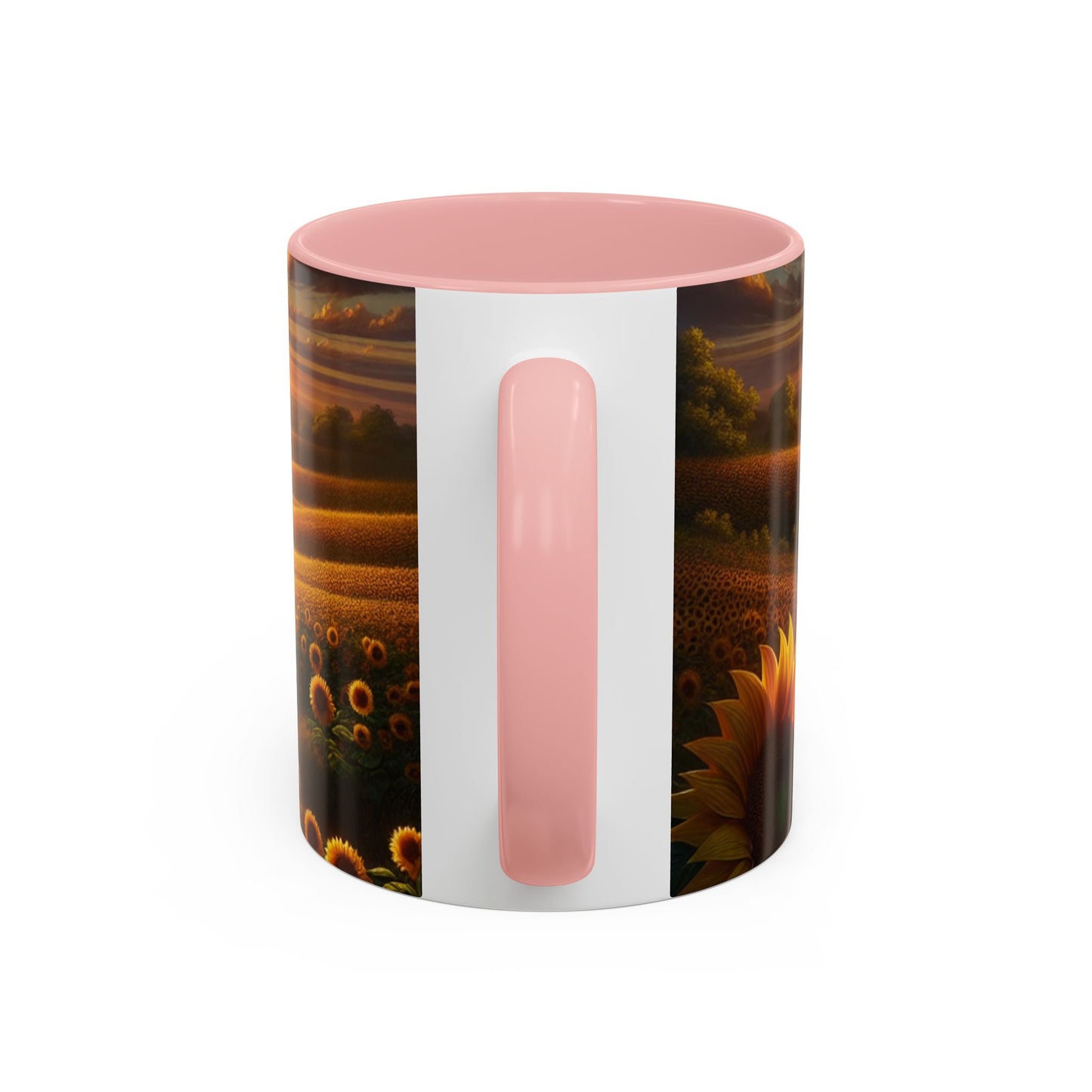 Golden Sunset Sunflower Fields - Mugs