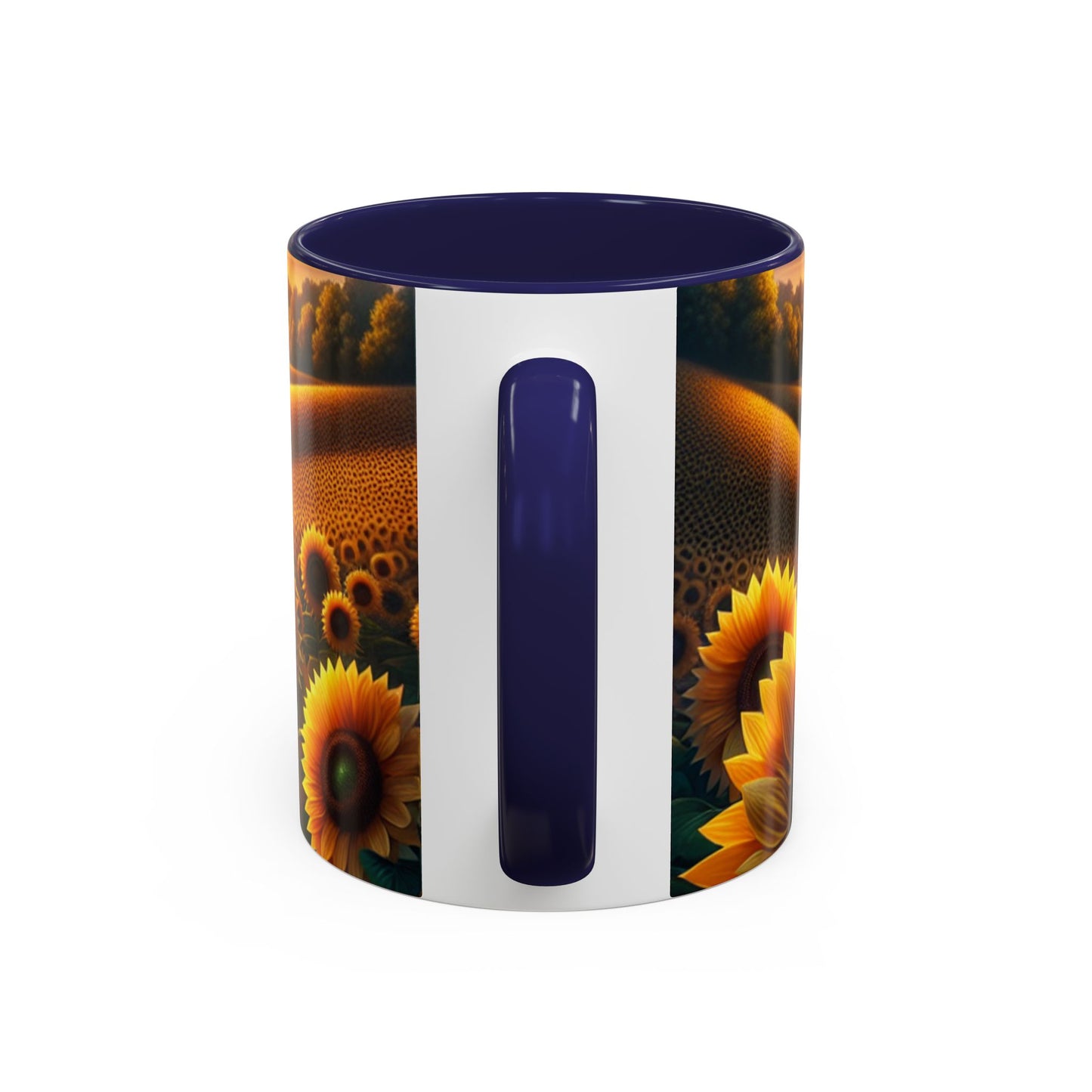 Golden Sunset Sunflower Fields - Mugs