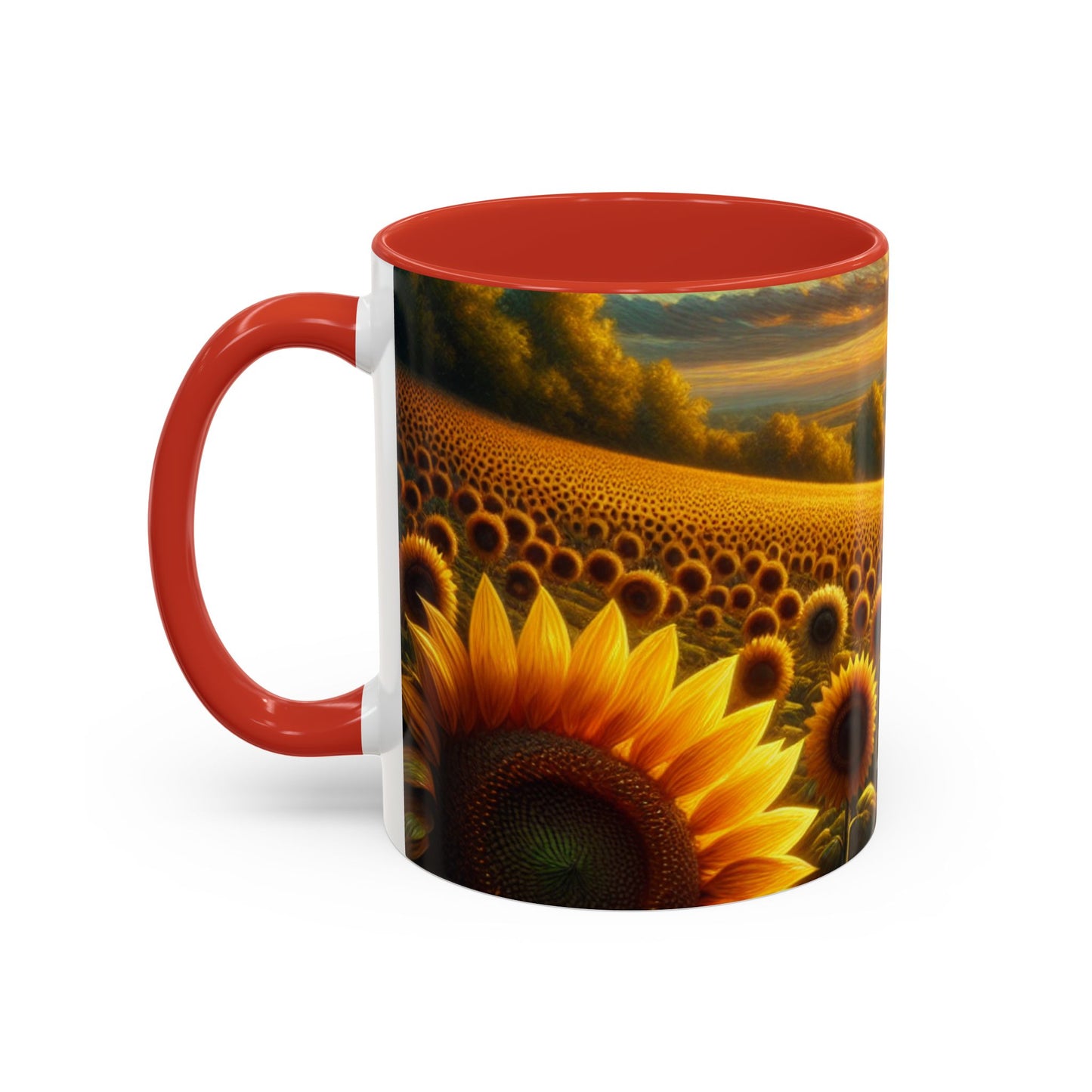 Sunset Serenade in the Sunflower Valley - Mugs