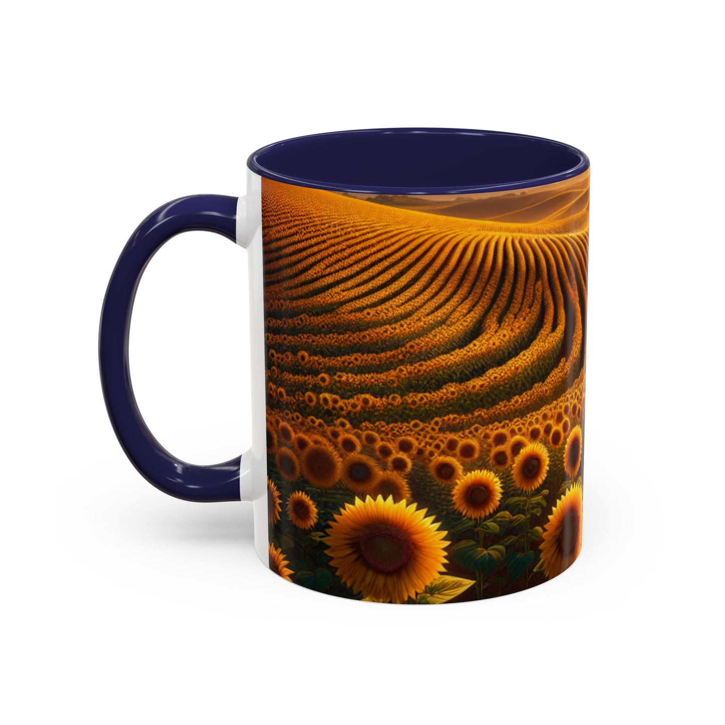 Amber Radiance Sunflower Fields - Mugs