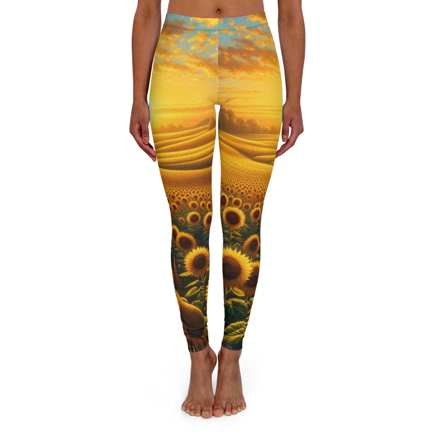 Sunset Sunflower Serenade Pattern - Leggings