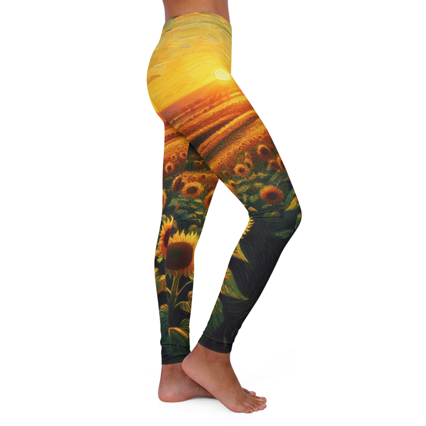 Golden Sunset Sunflower Fields - Leggings