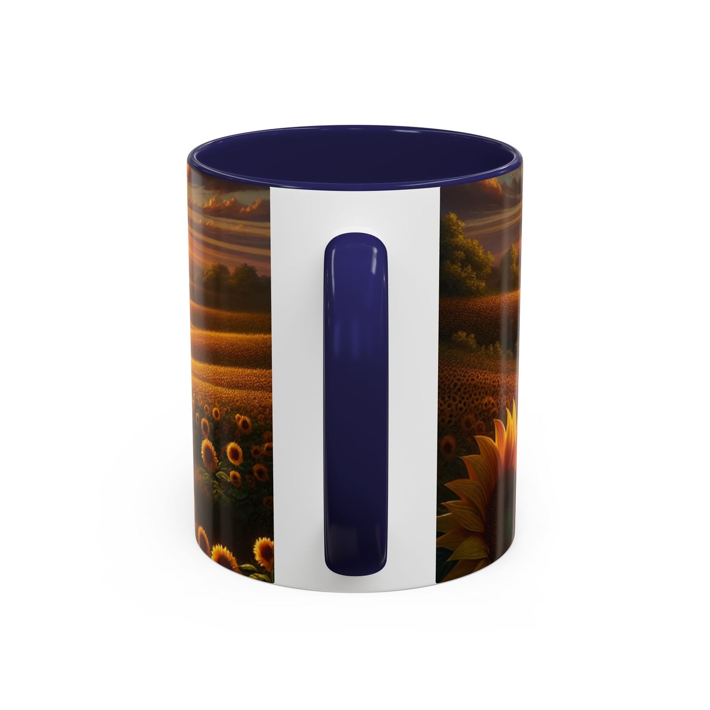 Golden Sunset Sunflower Fields - Mugs