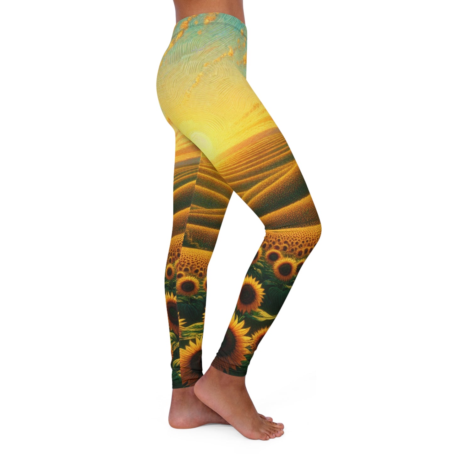 Sunset Harmony Sunflower Fields - Leggings