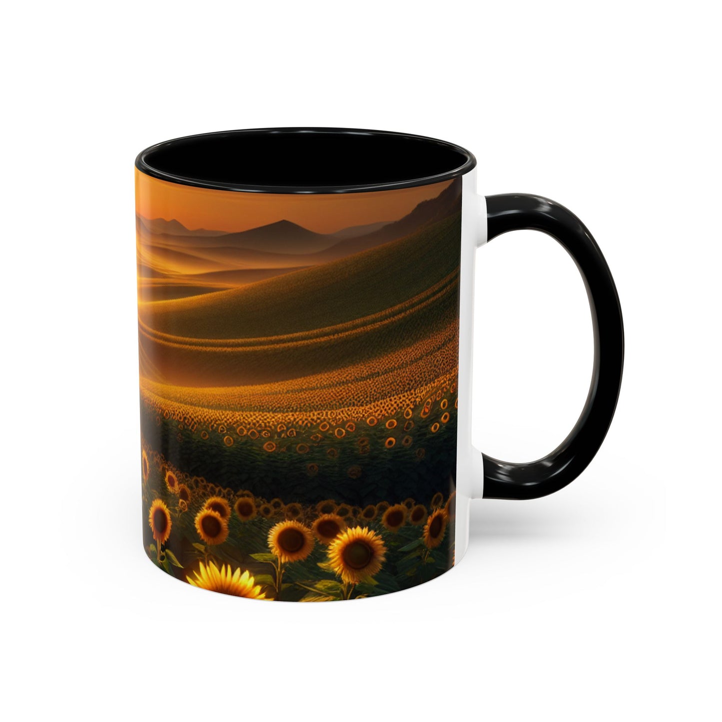 Amber Radiance Sunflower Valleys - Mugs