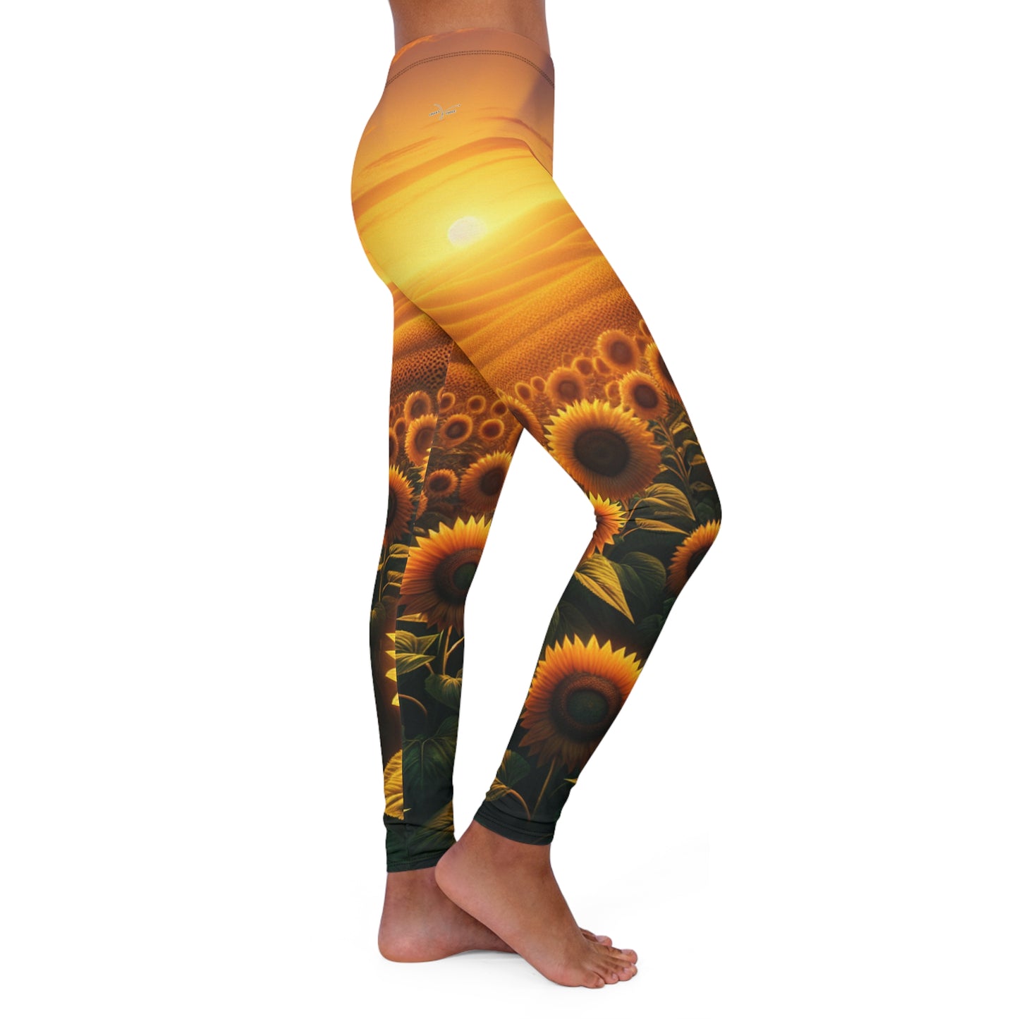Amber Horizons Sunflower Field - Leggings