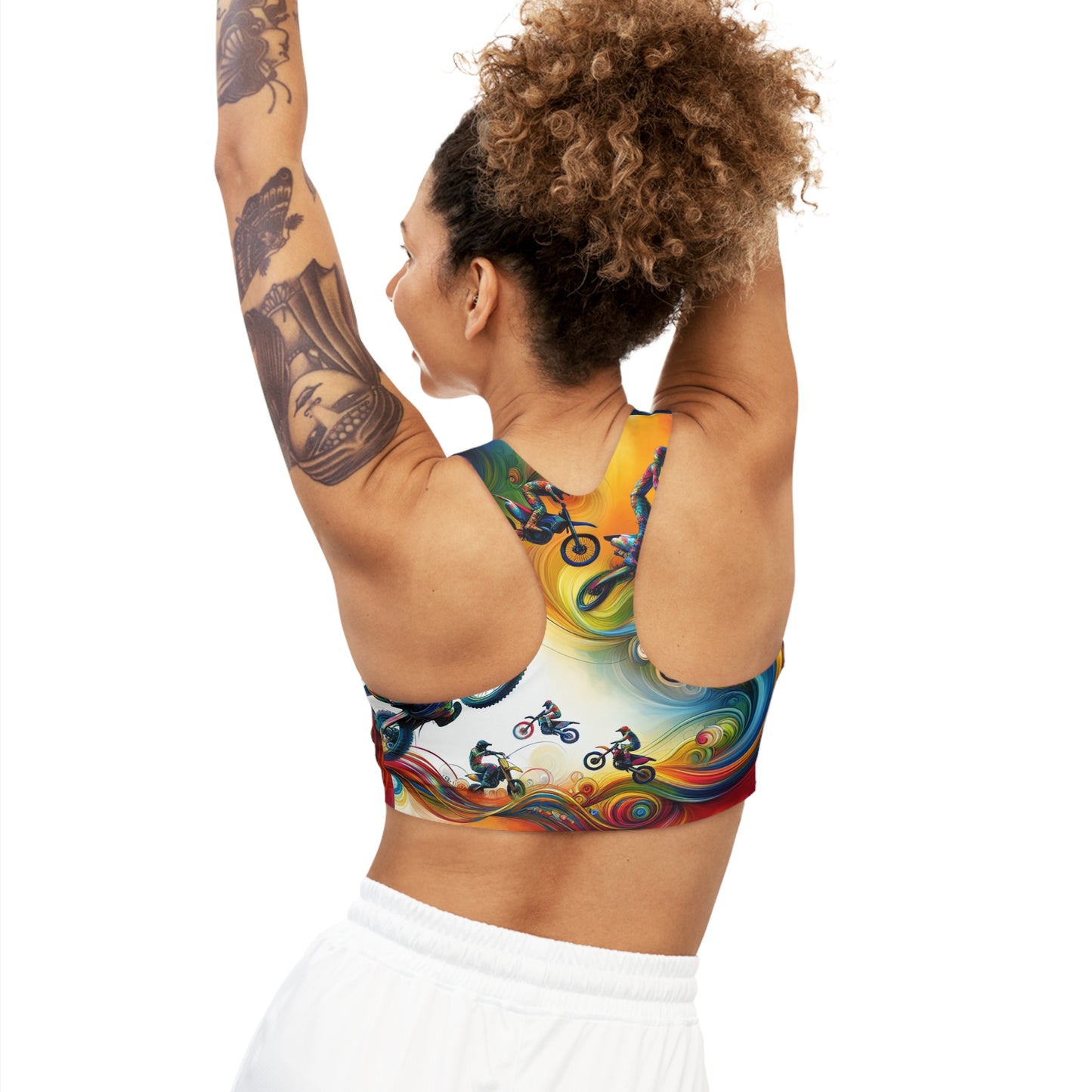 Surreal Moto Swirl - Sports Bra