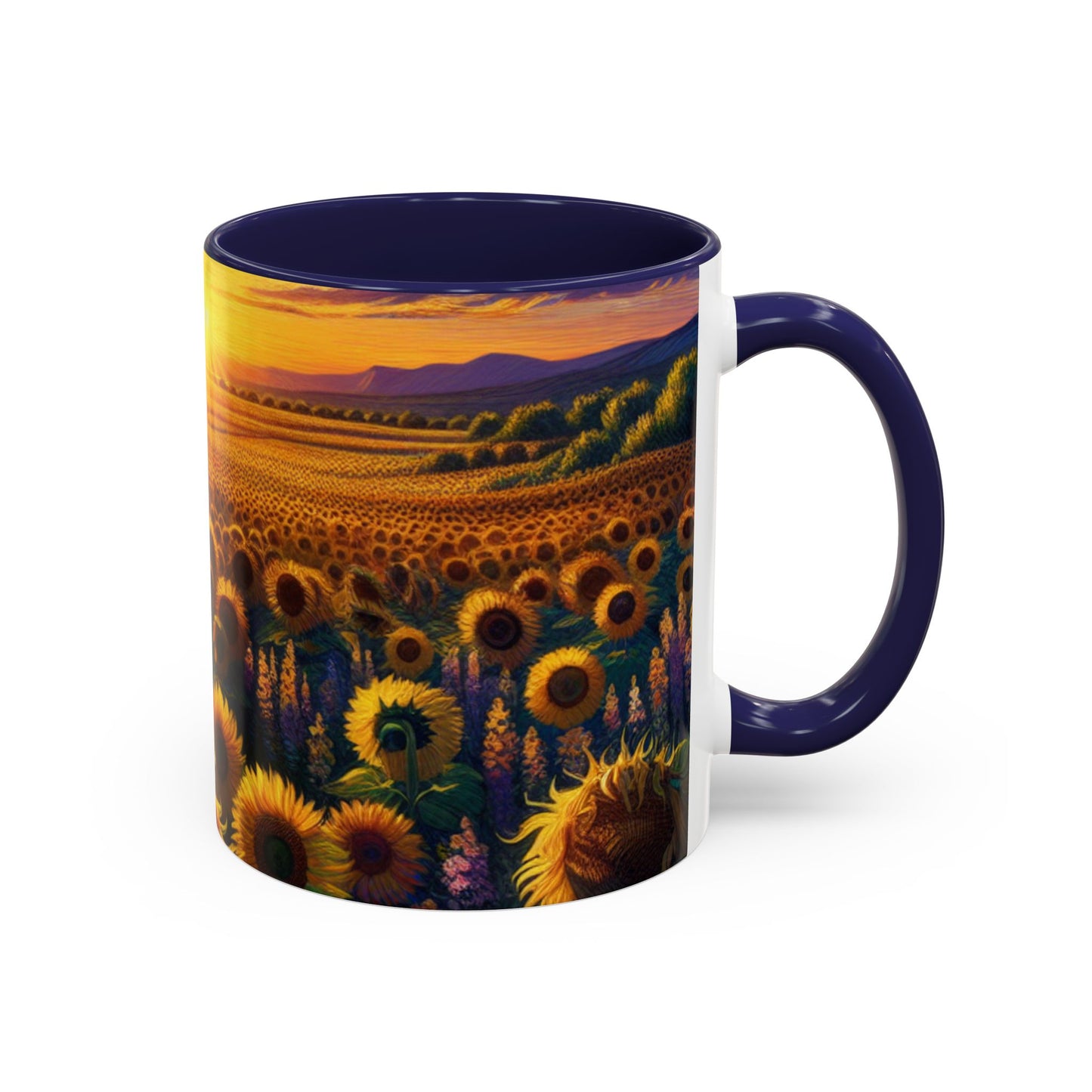 Sunset Serenade in Sunflower Valley - Mugs