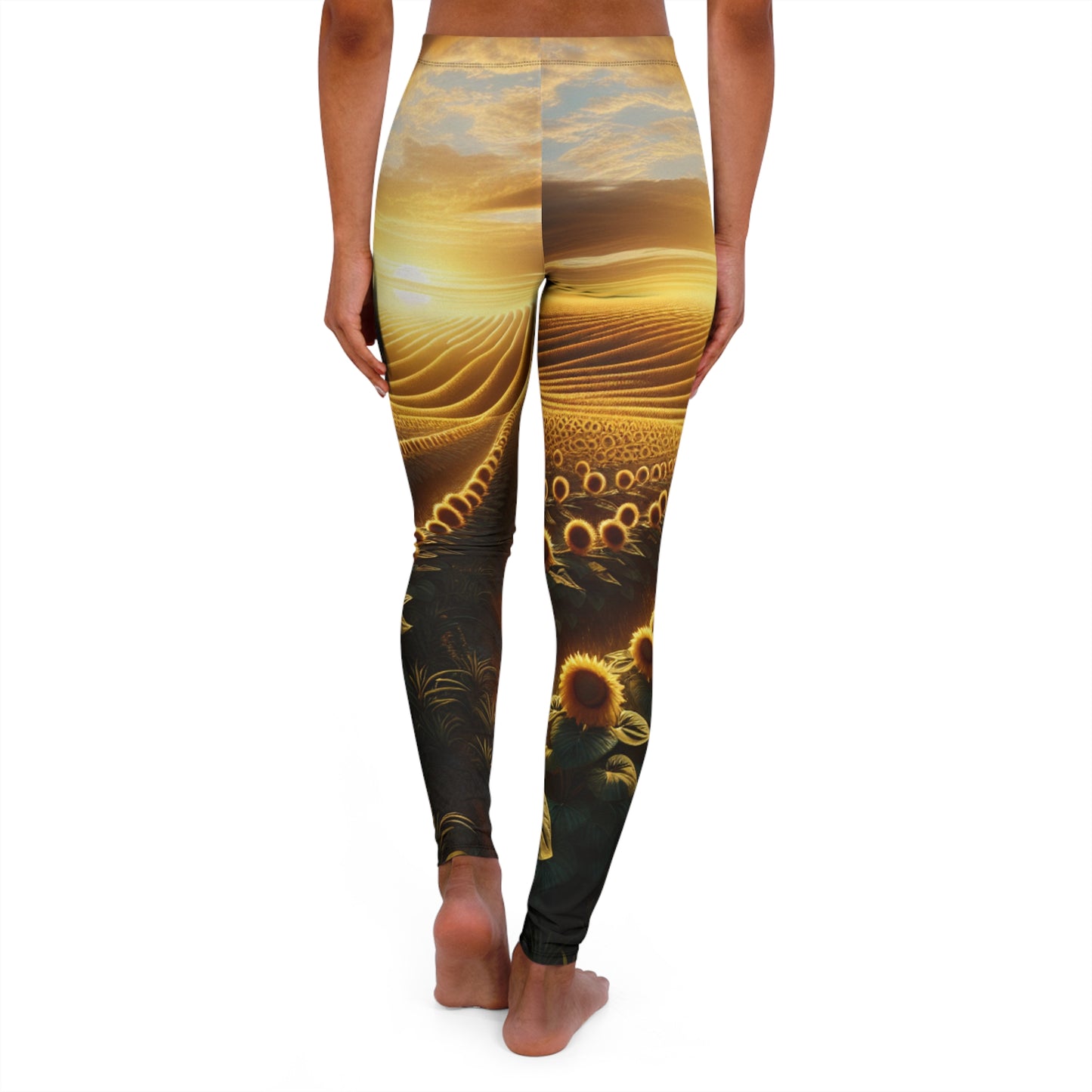 Golden Horizon Sunflower Symphony - Leggings