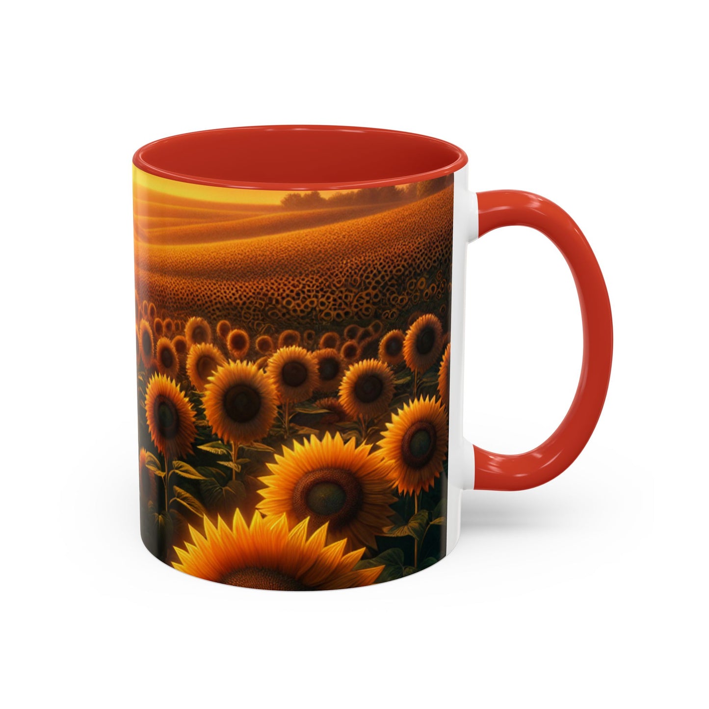 Amber Horizons Sunflower Field - Mugs
