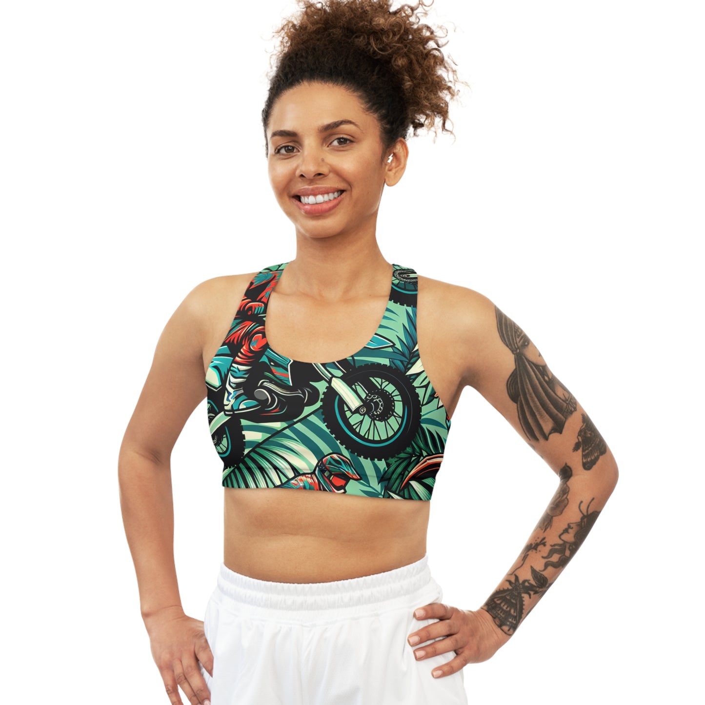 Tropical Moto Mayhem - Sports Bra