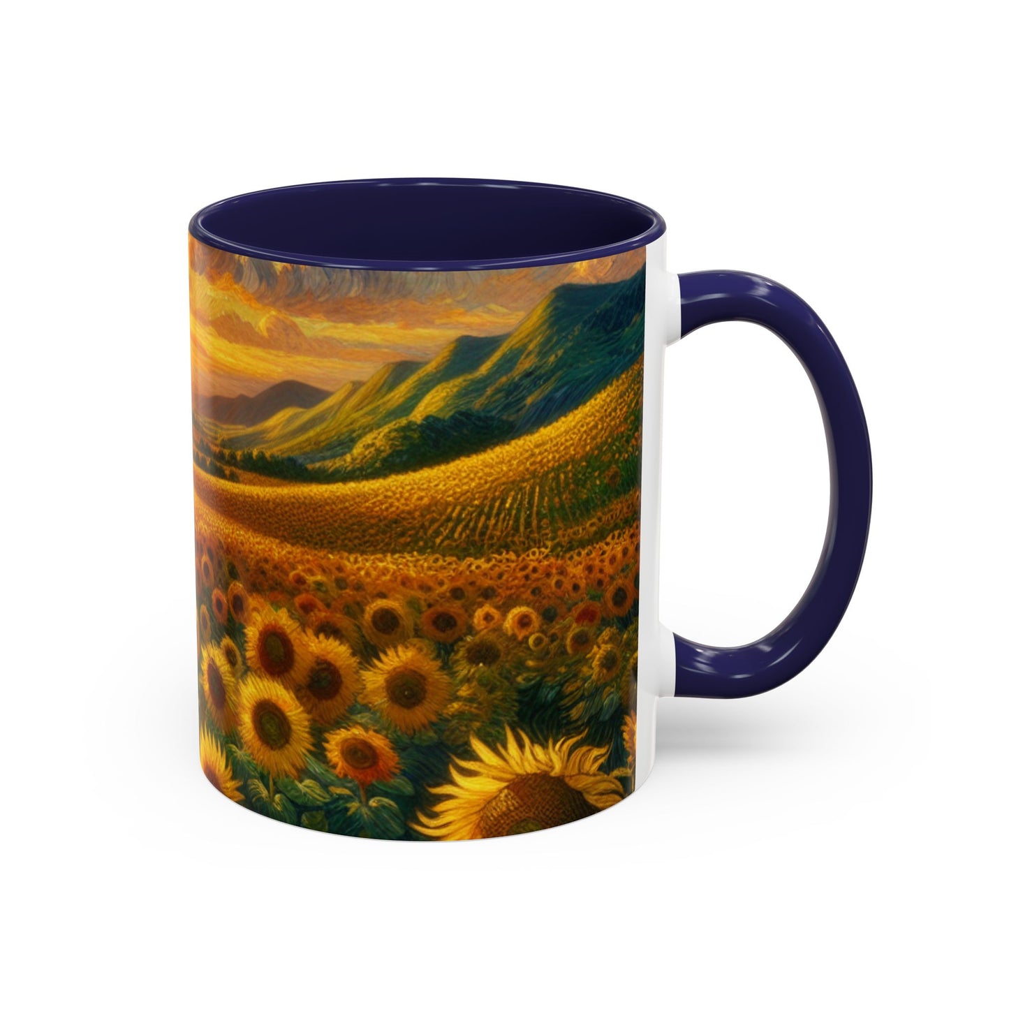Sunflower Radiance Swirl - Mugs