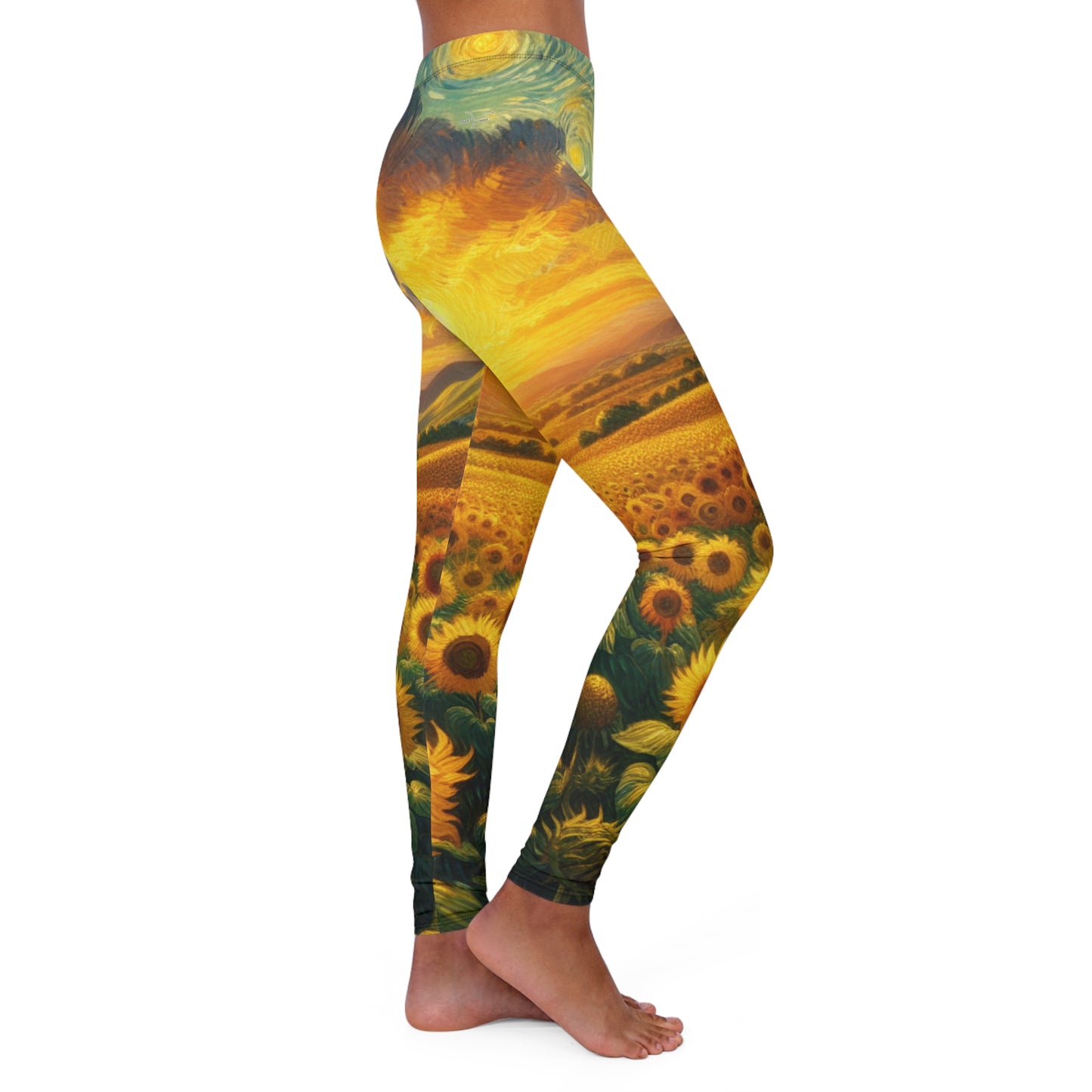 Sunflower Radiance Swirl - Leggings