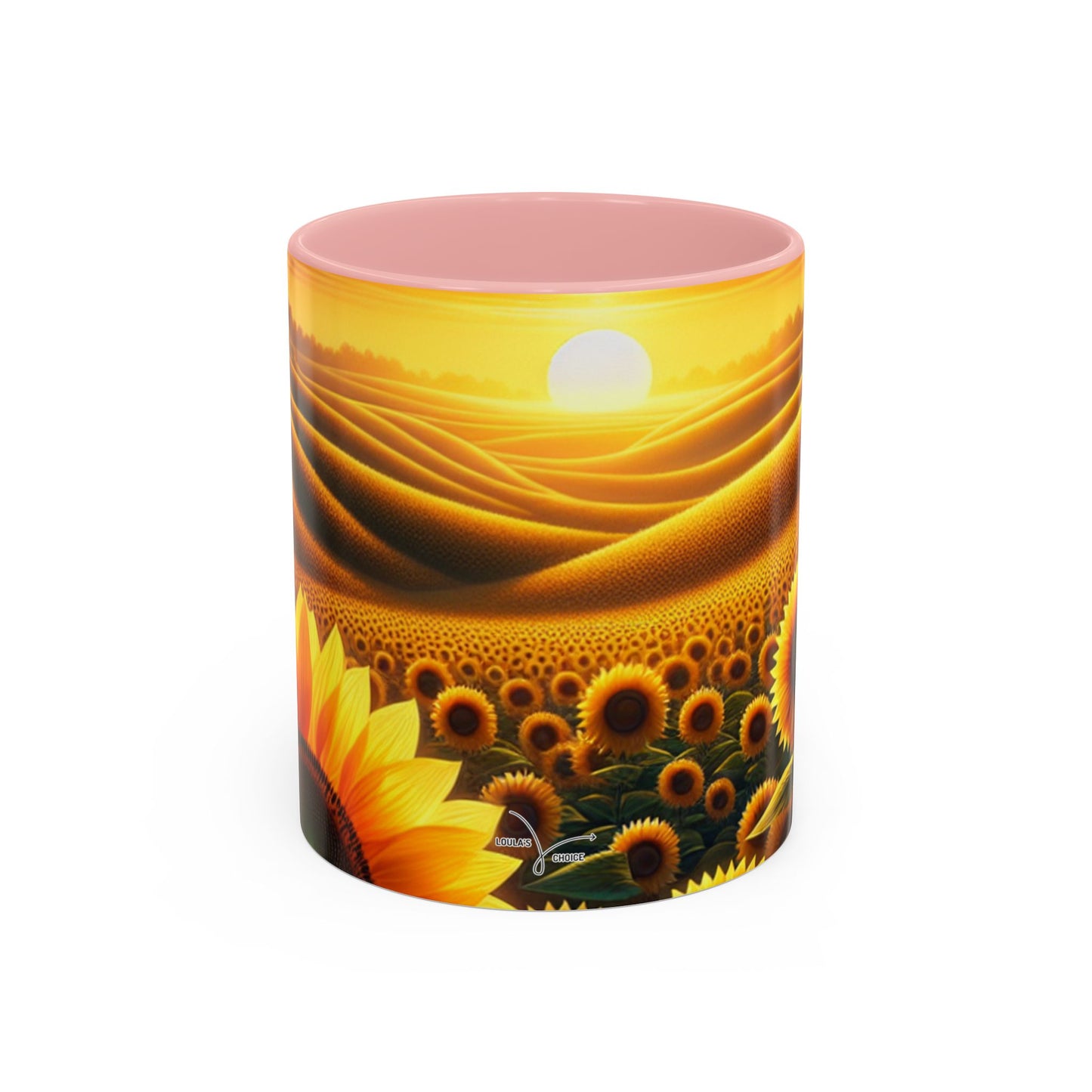Golden Sunset Sunflower Fields - Mugs