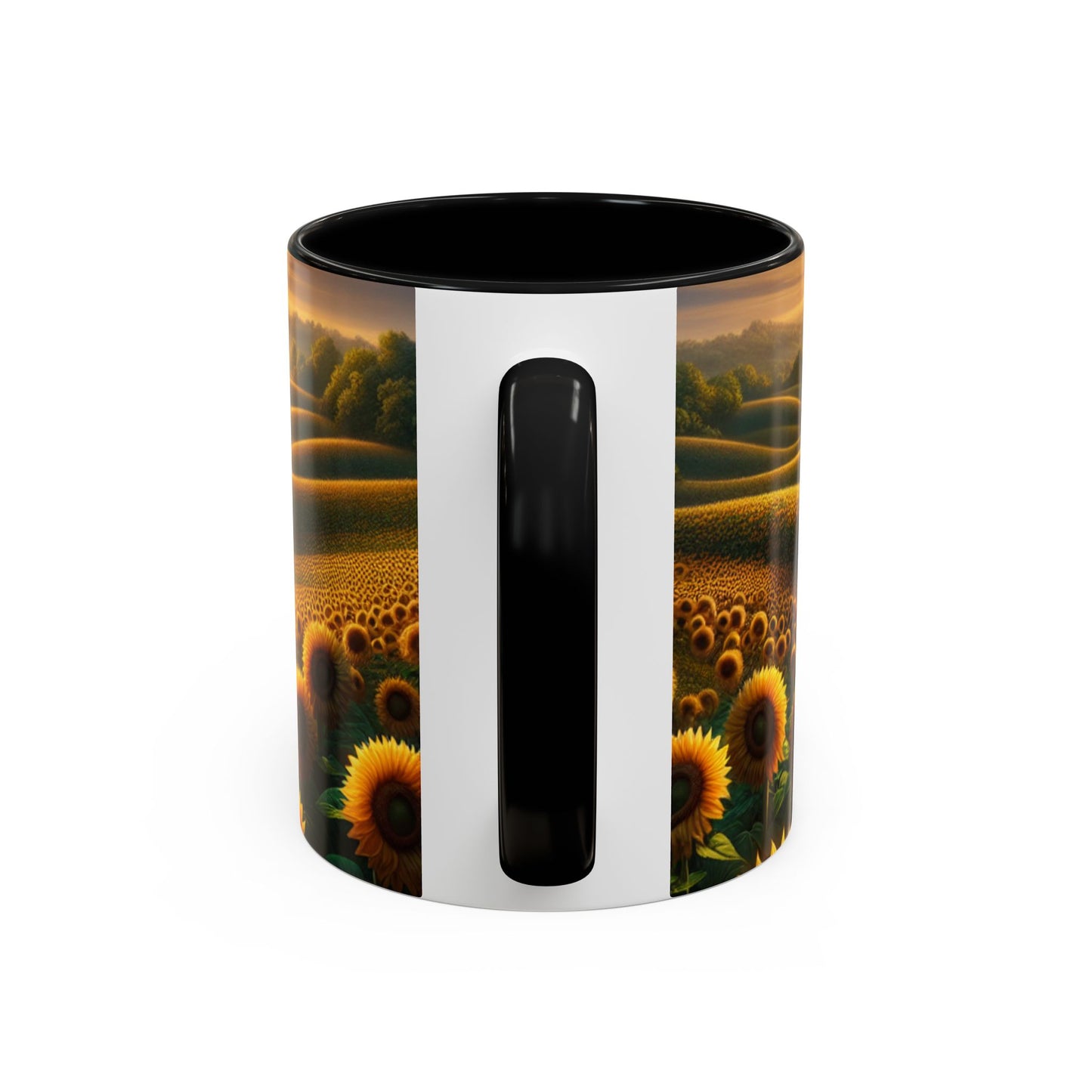 Golden Sunrise in the Sunflower Valleys - Mugs