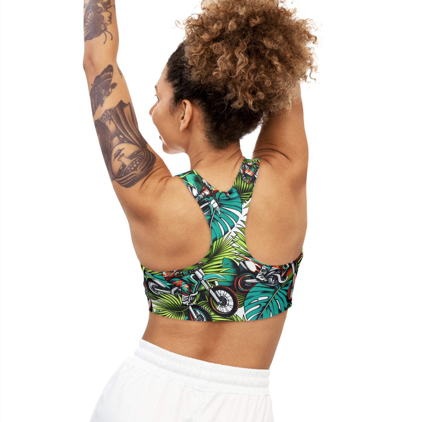 Tropical Moto Xplorer Pattern - Sports Bra