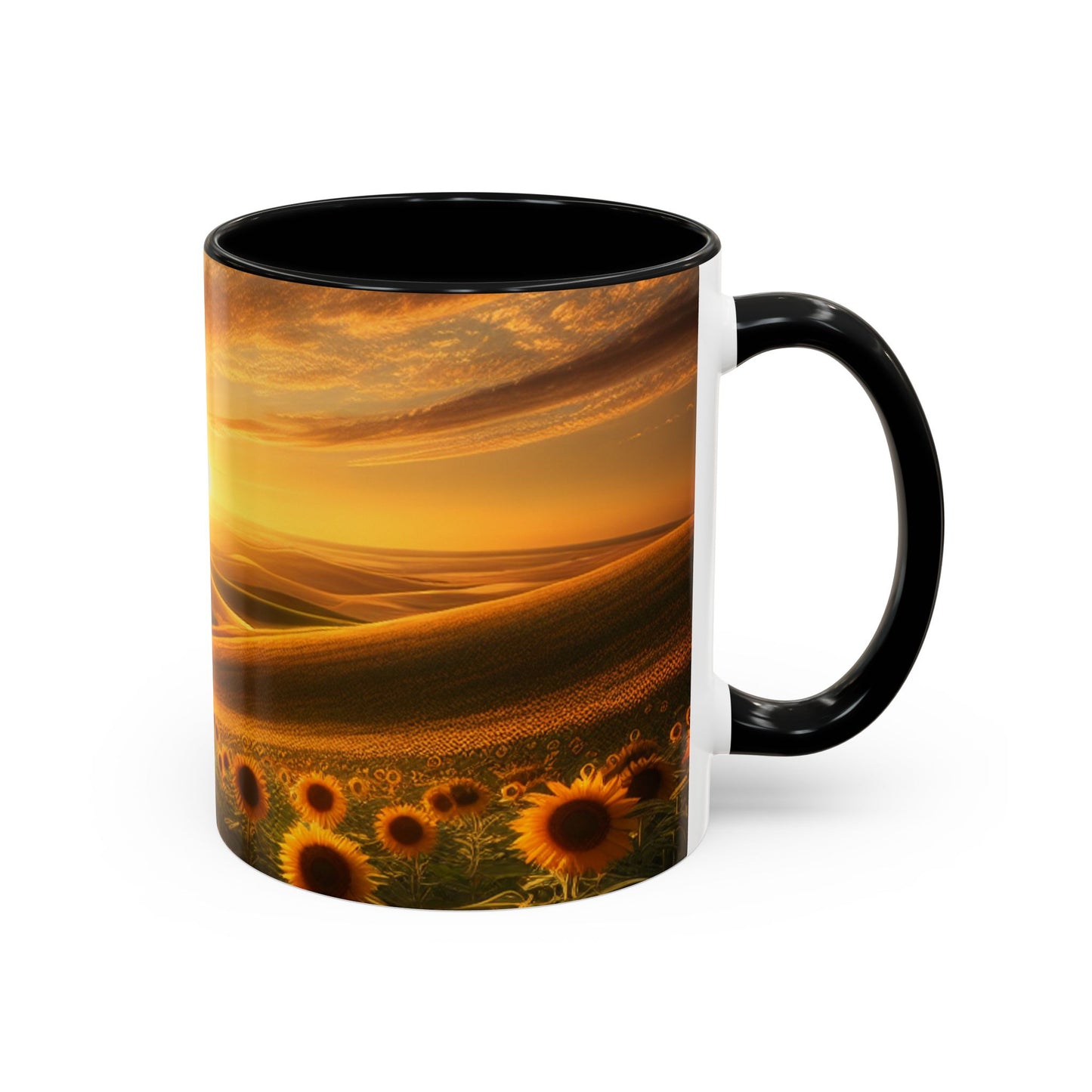 Sunset Amber Waves and Sunflower Bliss - Mugs