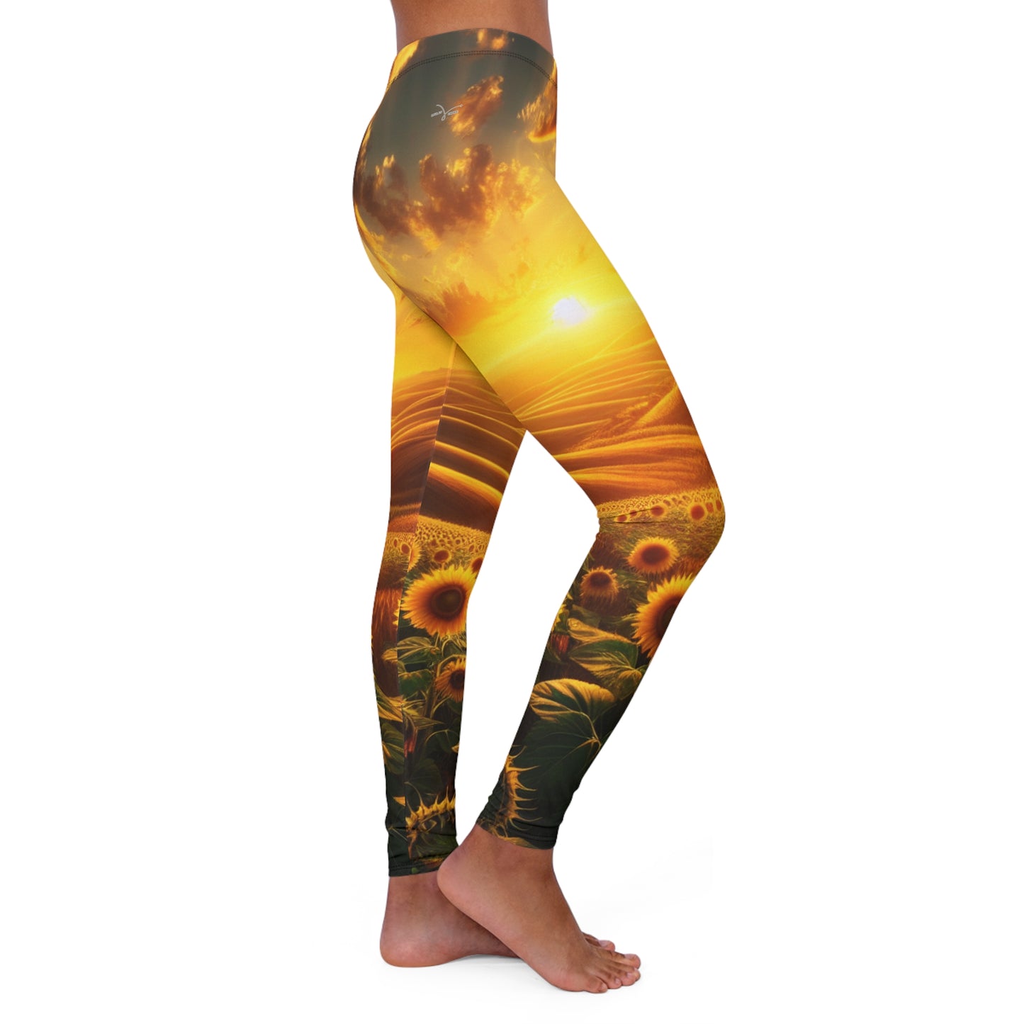 Sunset Serenade in Sunflower Valleys - Leggings