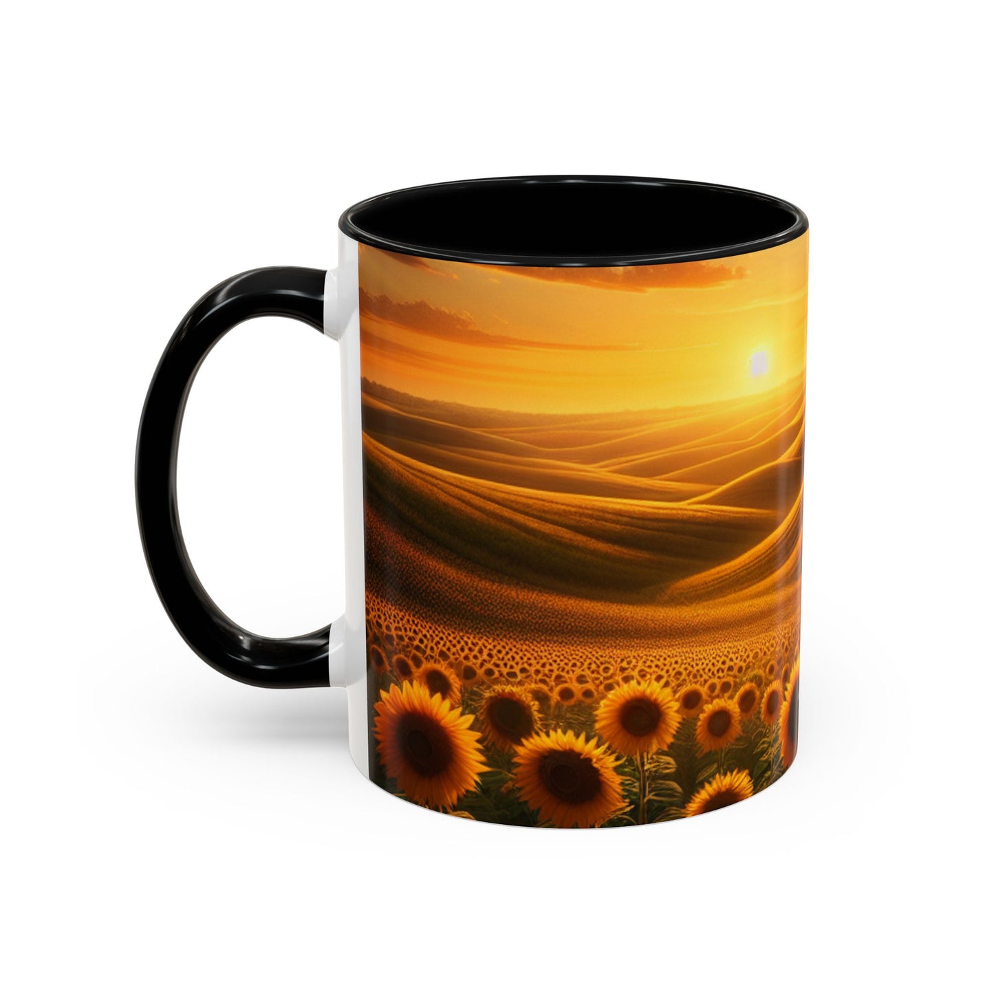 Amber Radiance Sunflower Fields - Mugs