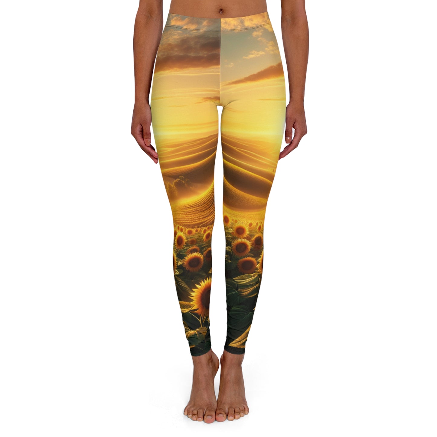 Amber Waves of Sunflower Majesty - Leggings