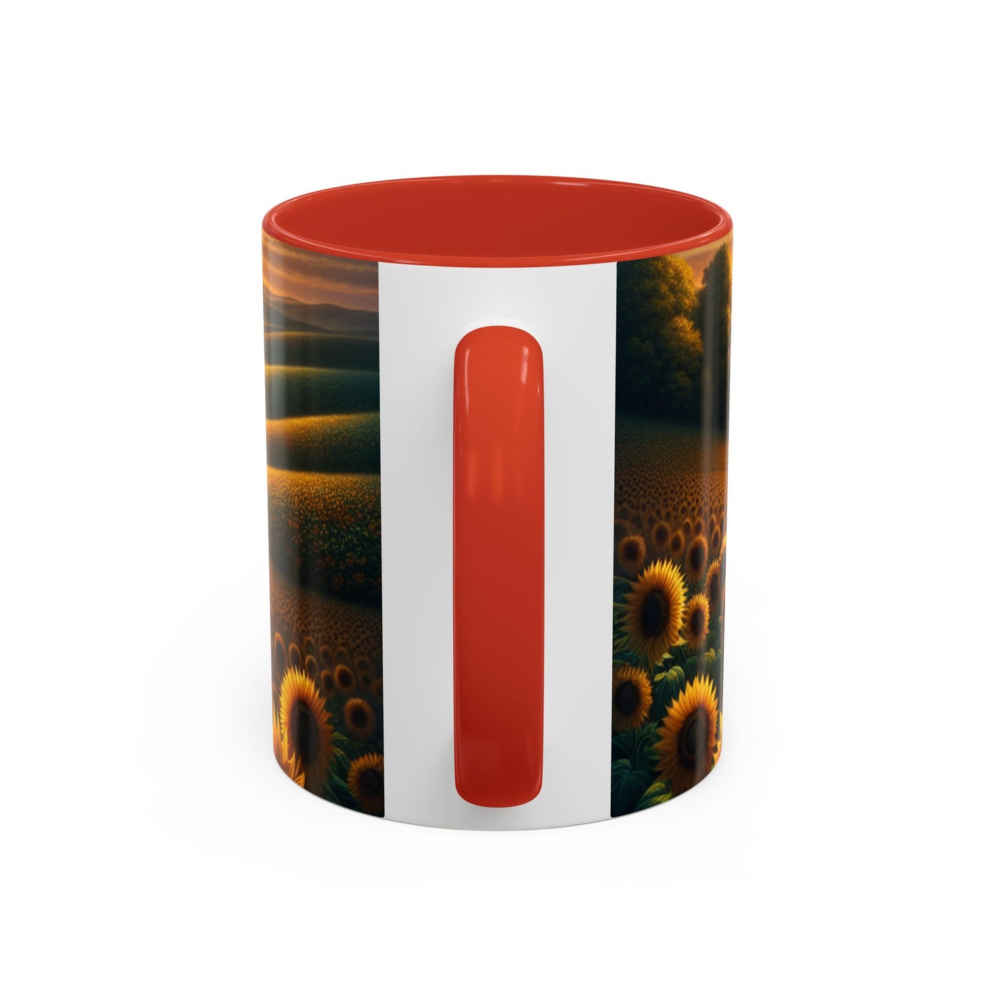 Amber Radiance Sunflower Seascape - Mugs