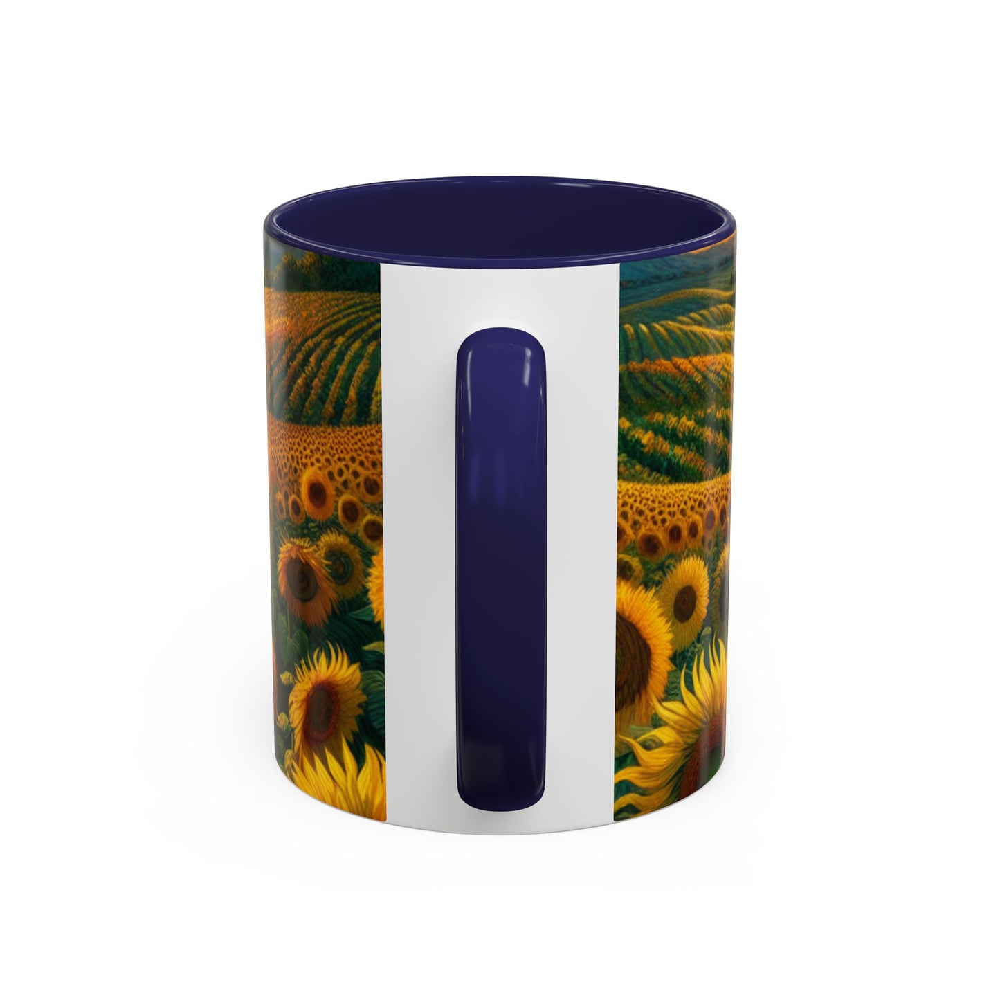 Golden Sunrise Sunflower Fields - Mugs