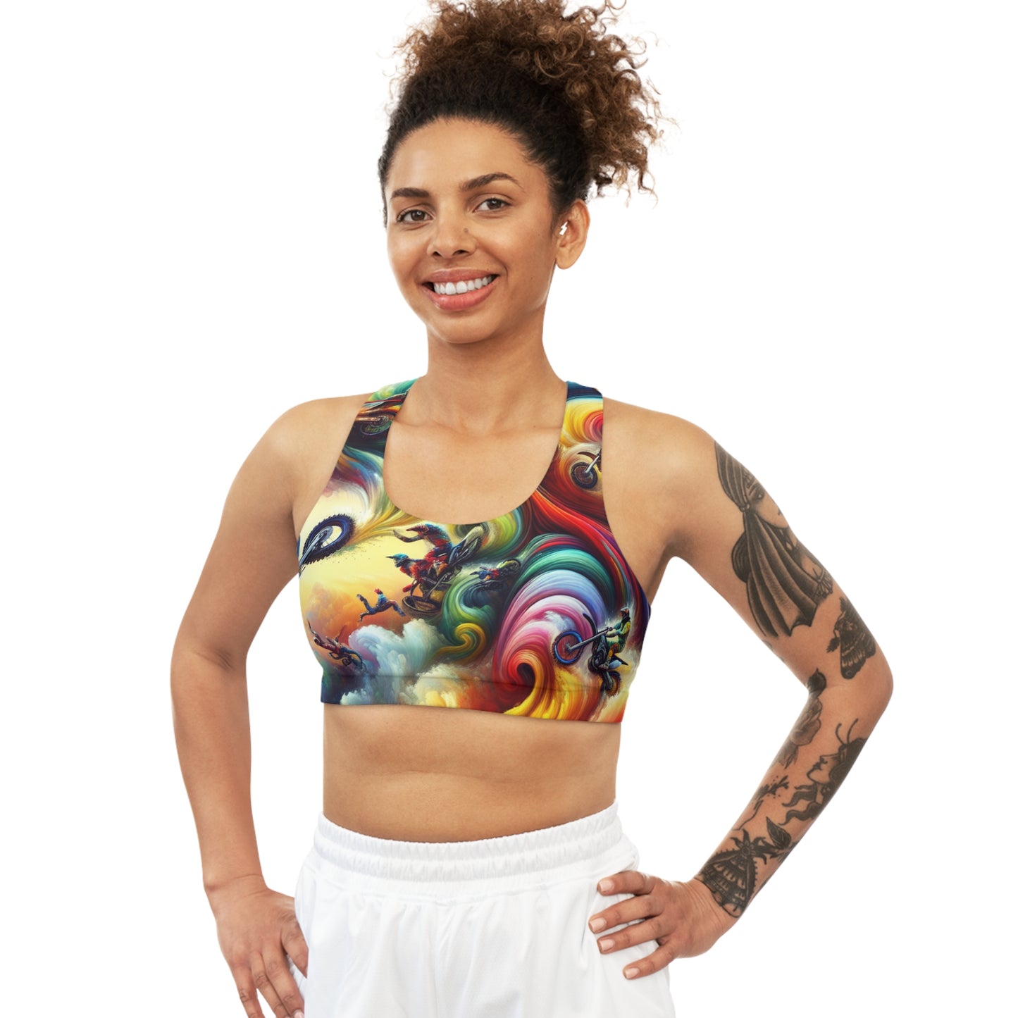 Motocross Whirlwind Symphony - Sports Bra