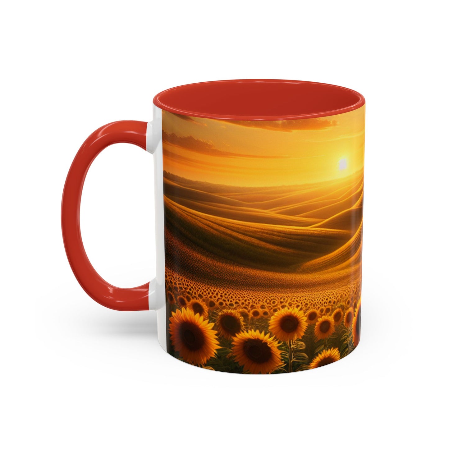 Amber Radiance Sunflower Fields - Mugs