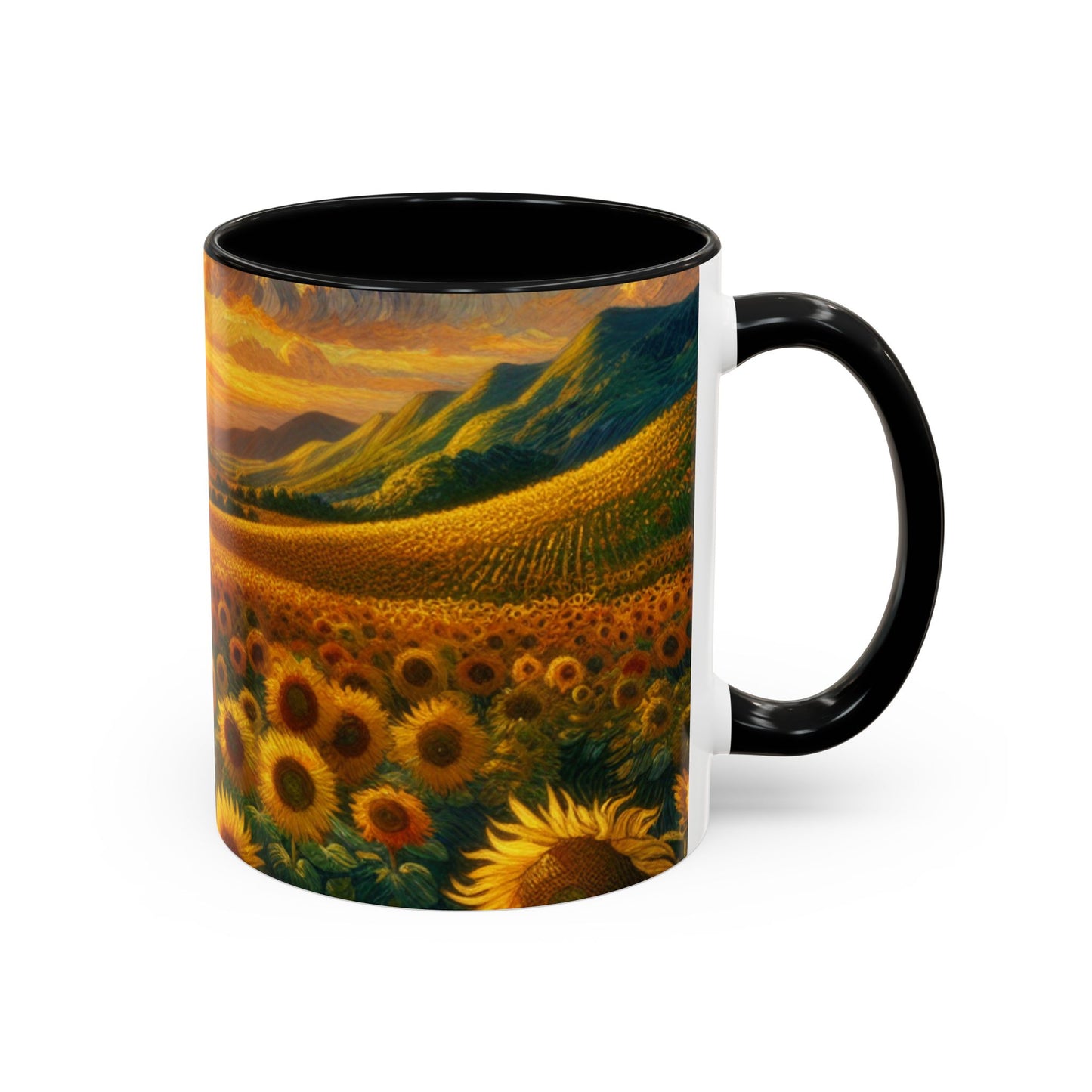 Sunflower Radiance Swirl - Mugs