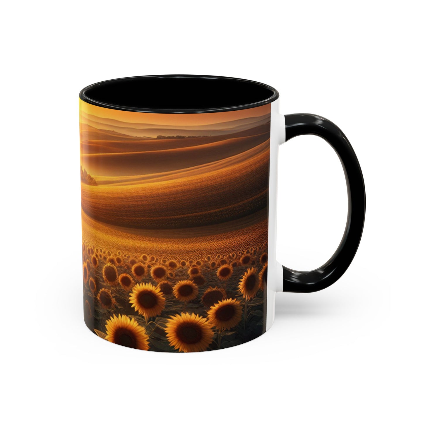 Amber Radiance Sunflower Fields - Mugs