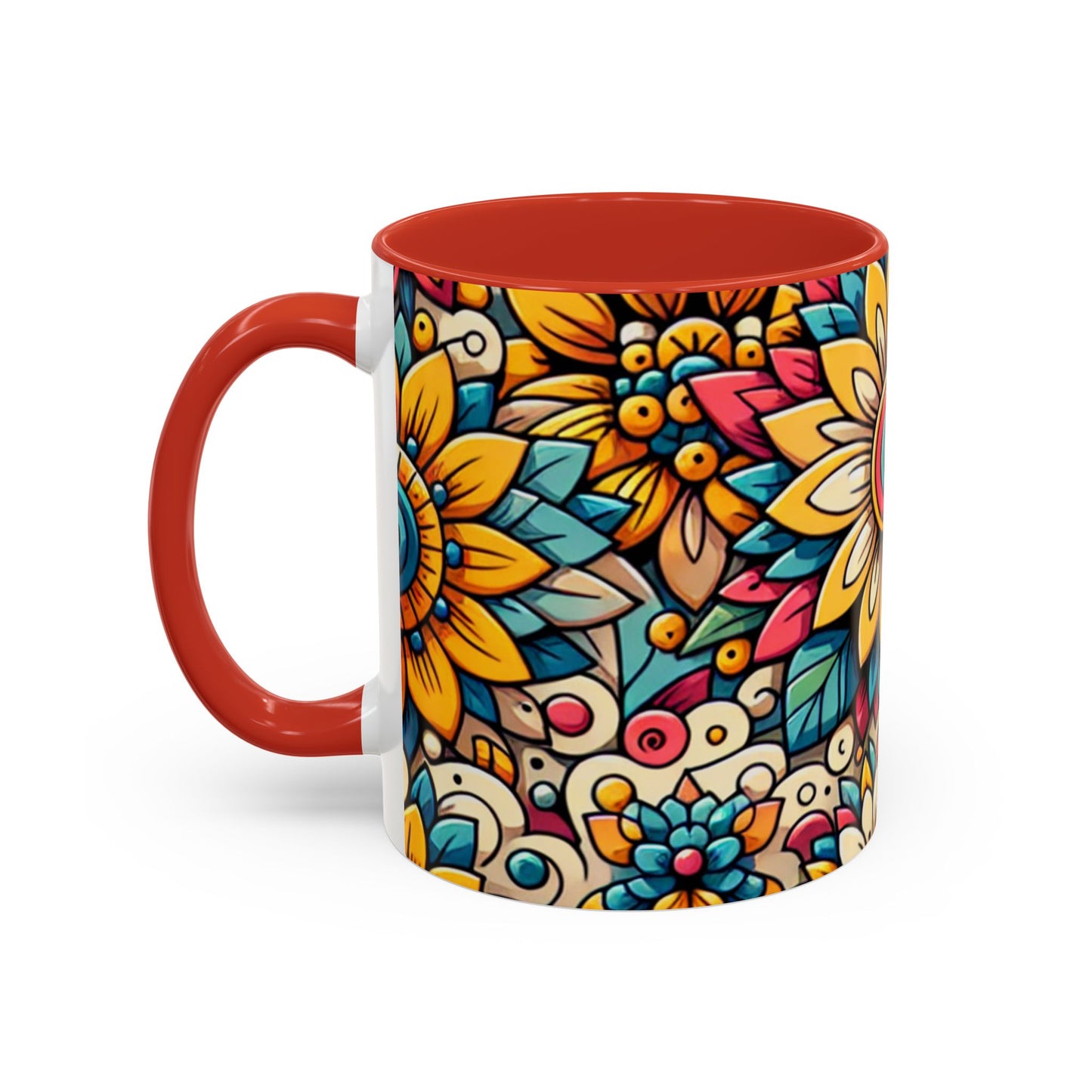 Floral Kaleidoscope Burst - Mugs