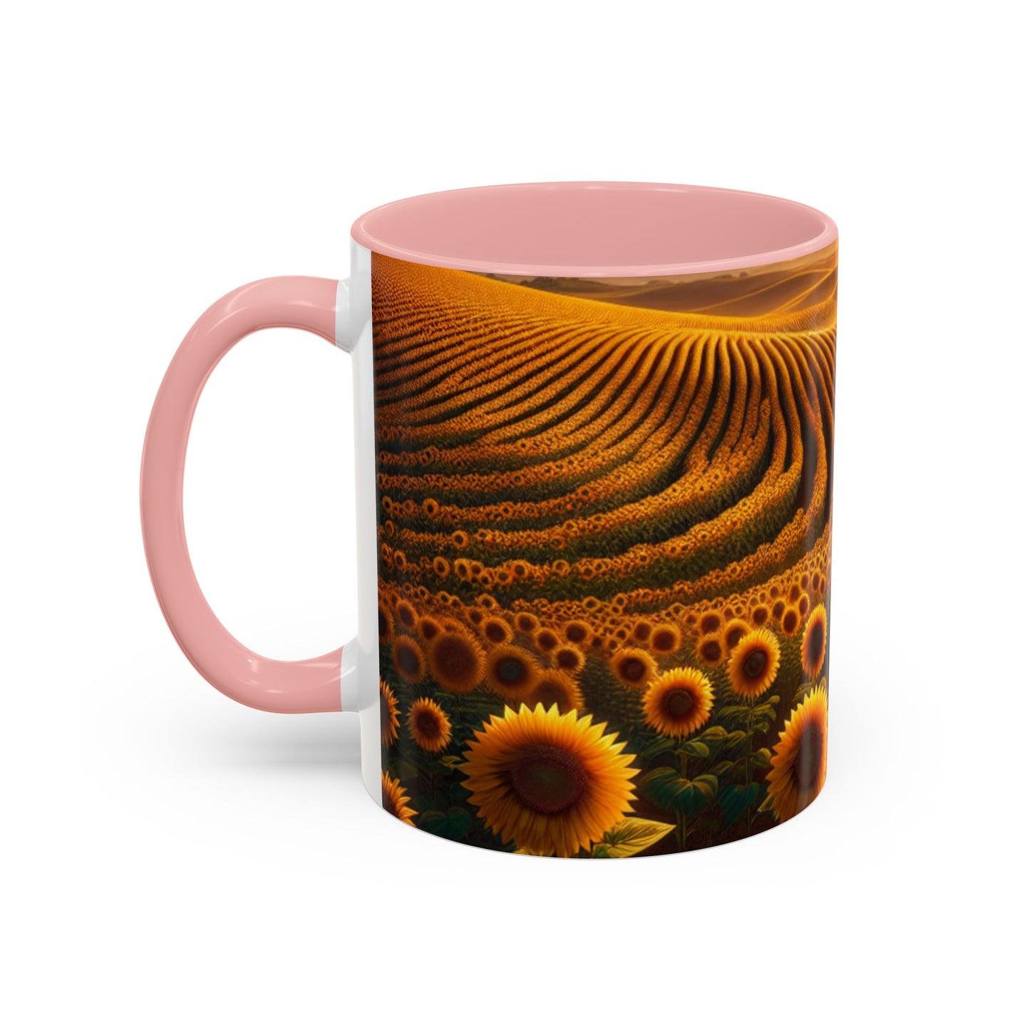 Amber Radiance Sunflower Fields - Mugs