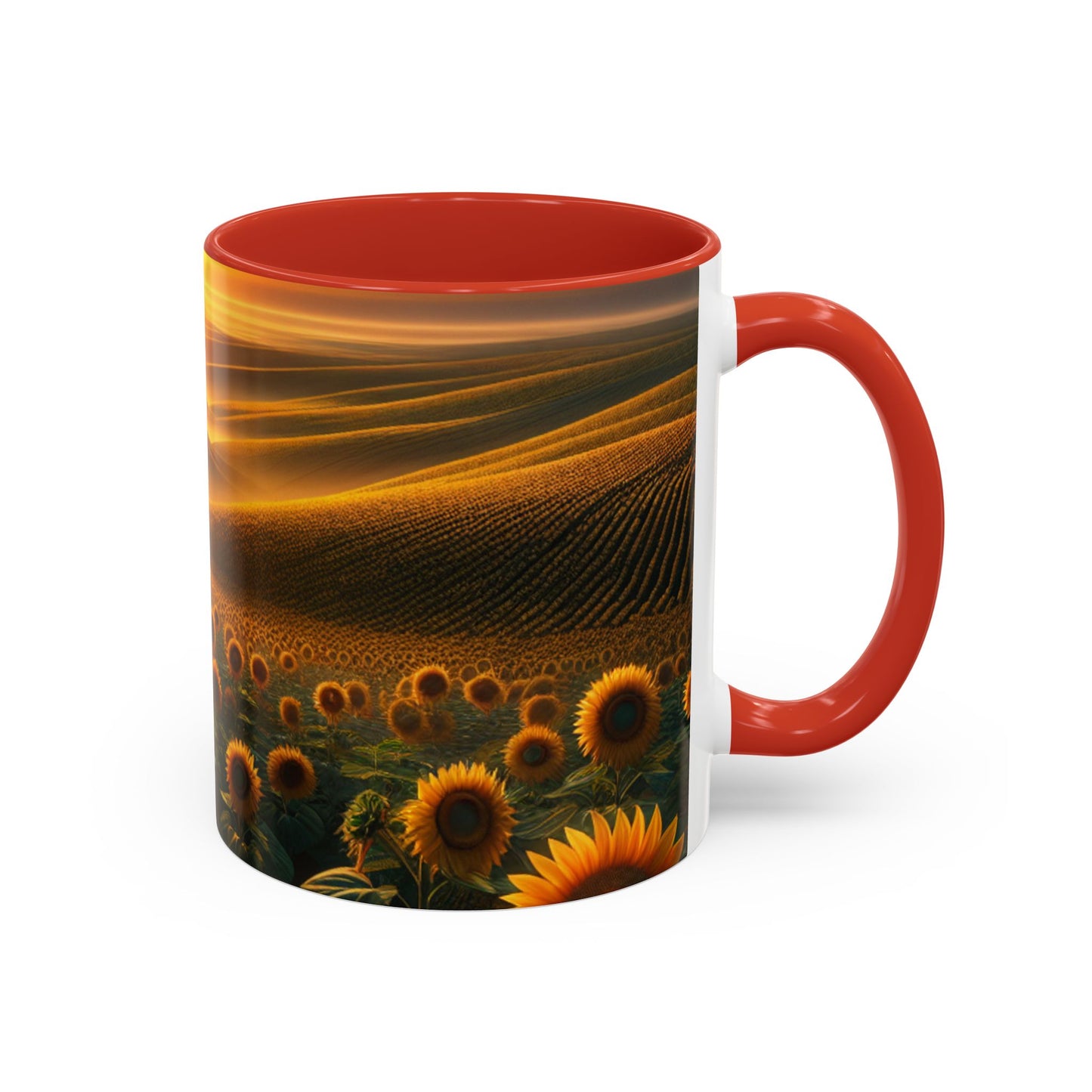 Amber Serenity Sunflower Fields - Mugs