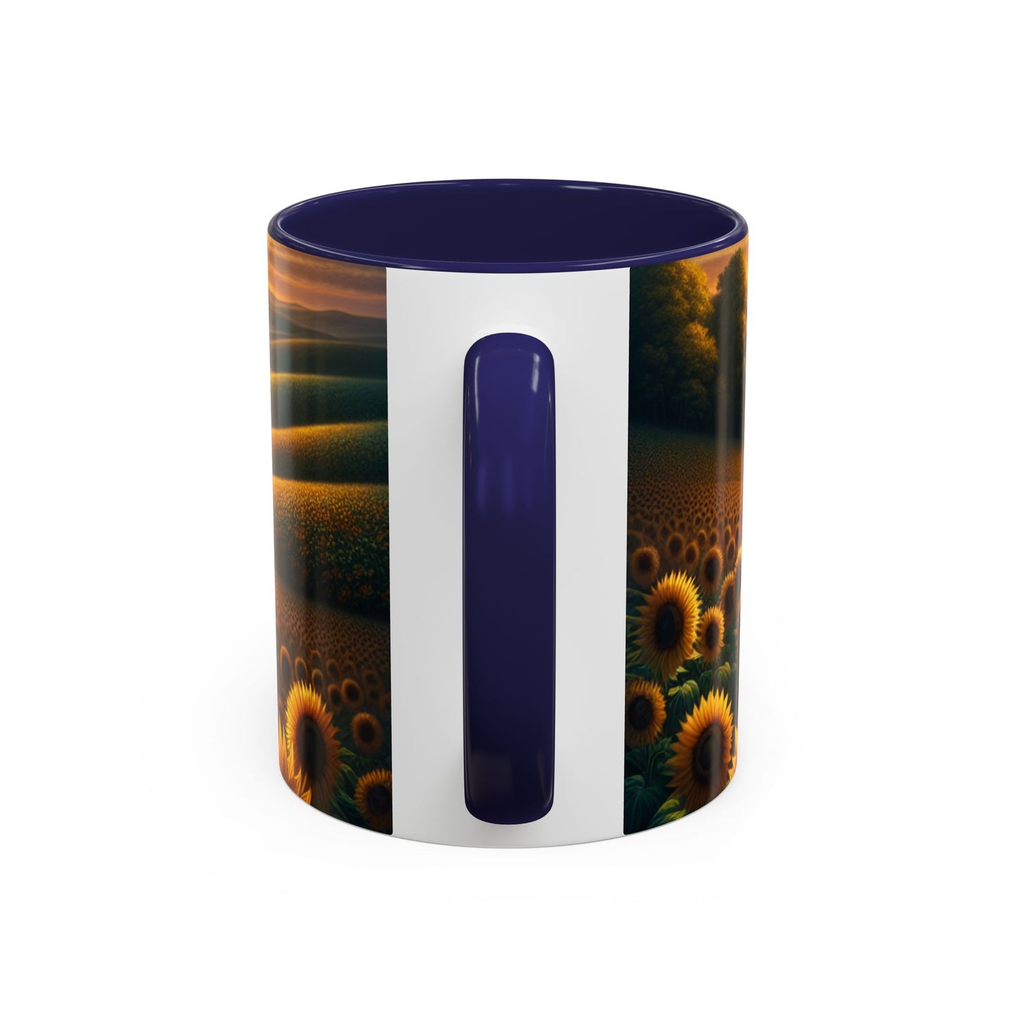 Amber Radiance Sunflower Seascape - Mugs