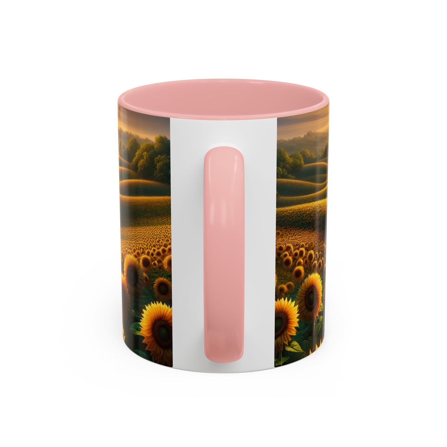 Golden Sunrise in the Sunflower Valleys - Mugs